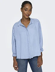 ONLY - ONLCAMDEN 3/4 SL DOT DNM SHIRT QYT - langærmede skjorter - light blue denim - 5