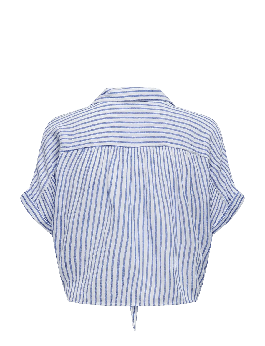 ONLY - ONLPAULA LIFE S/S TIE SHIRT WVN NOOS - lyhythihaiset puserot - cloud dancer - 2