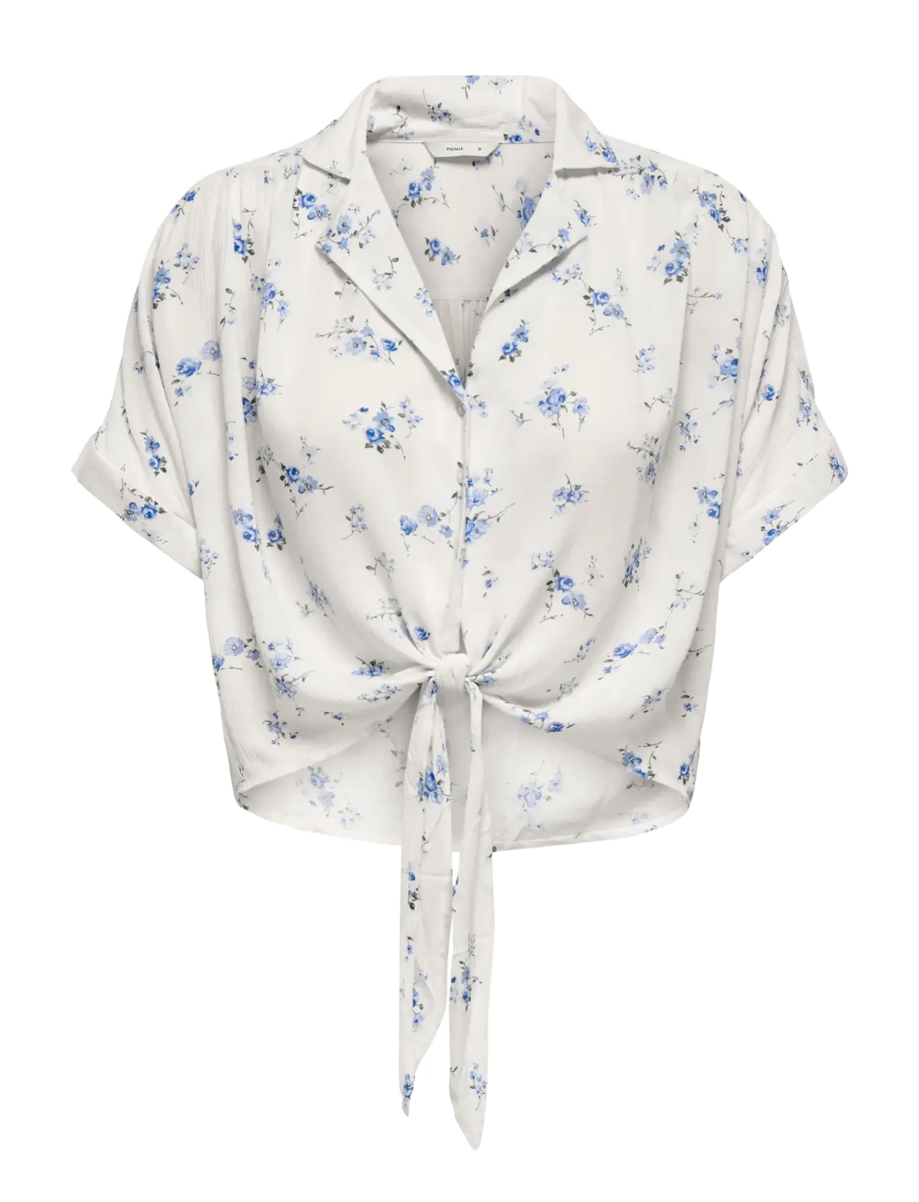 ONLY ONLPAULA LIFE S/S TIE SHIRT WVN NOOS - Flash Days - CLOUD DANCER / white