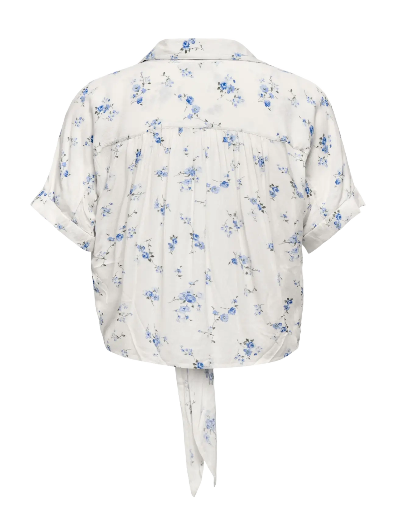 ONLY - ONLPAULA LIFE S/S TIE SHIRT WVN NOOS - kortærmede bluser - cloud dancer - 2
