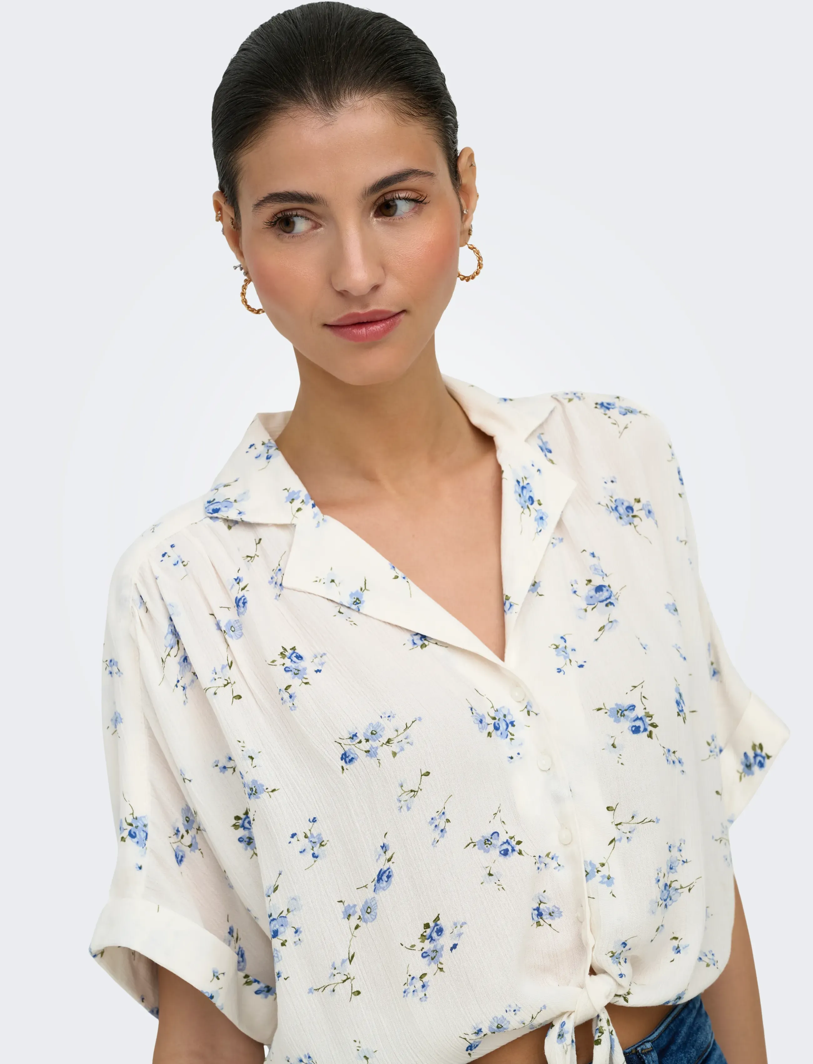 ONLY Onlpaula Life S/S Tie Shirt Wvn Noos skjortor dam – bild 6