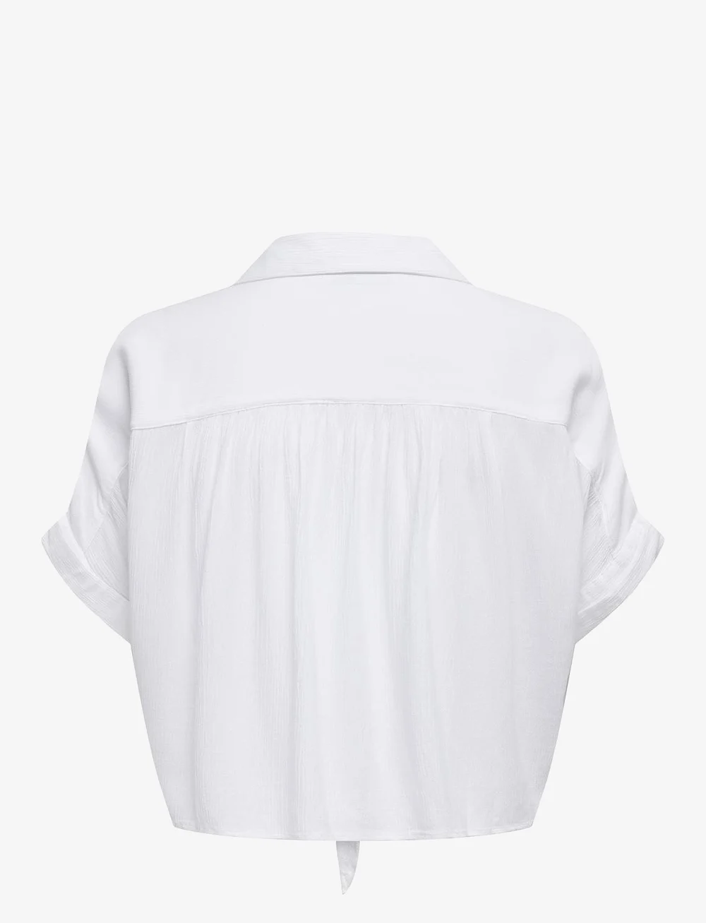 ONLY - ONLPAULA LIFE S/S TIE SHIRT WVN NOOS - kurzämlige blusen - white - 2