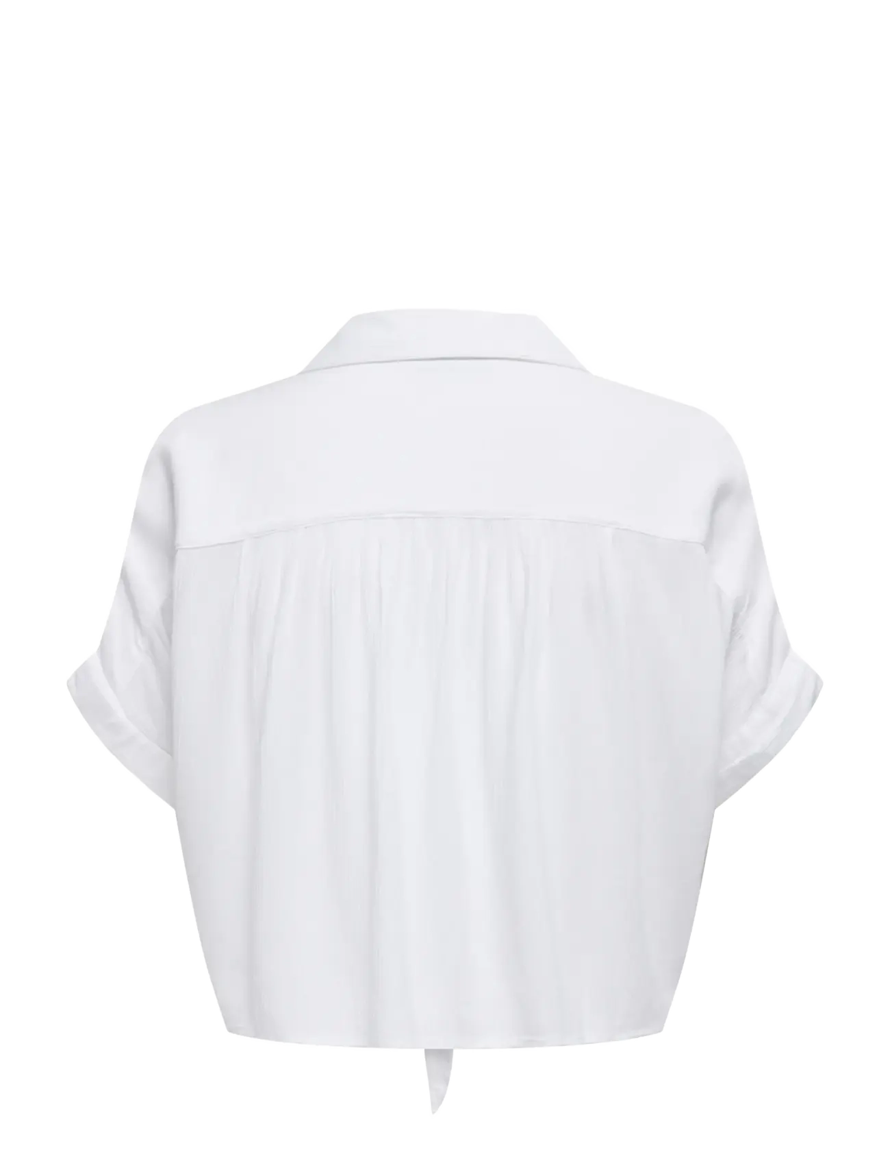 ONLY - ONLPAULA LIFE S/S TIE SHIRT WVN NOOS - lühikeste varrukatega pluusid - white - 2