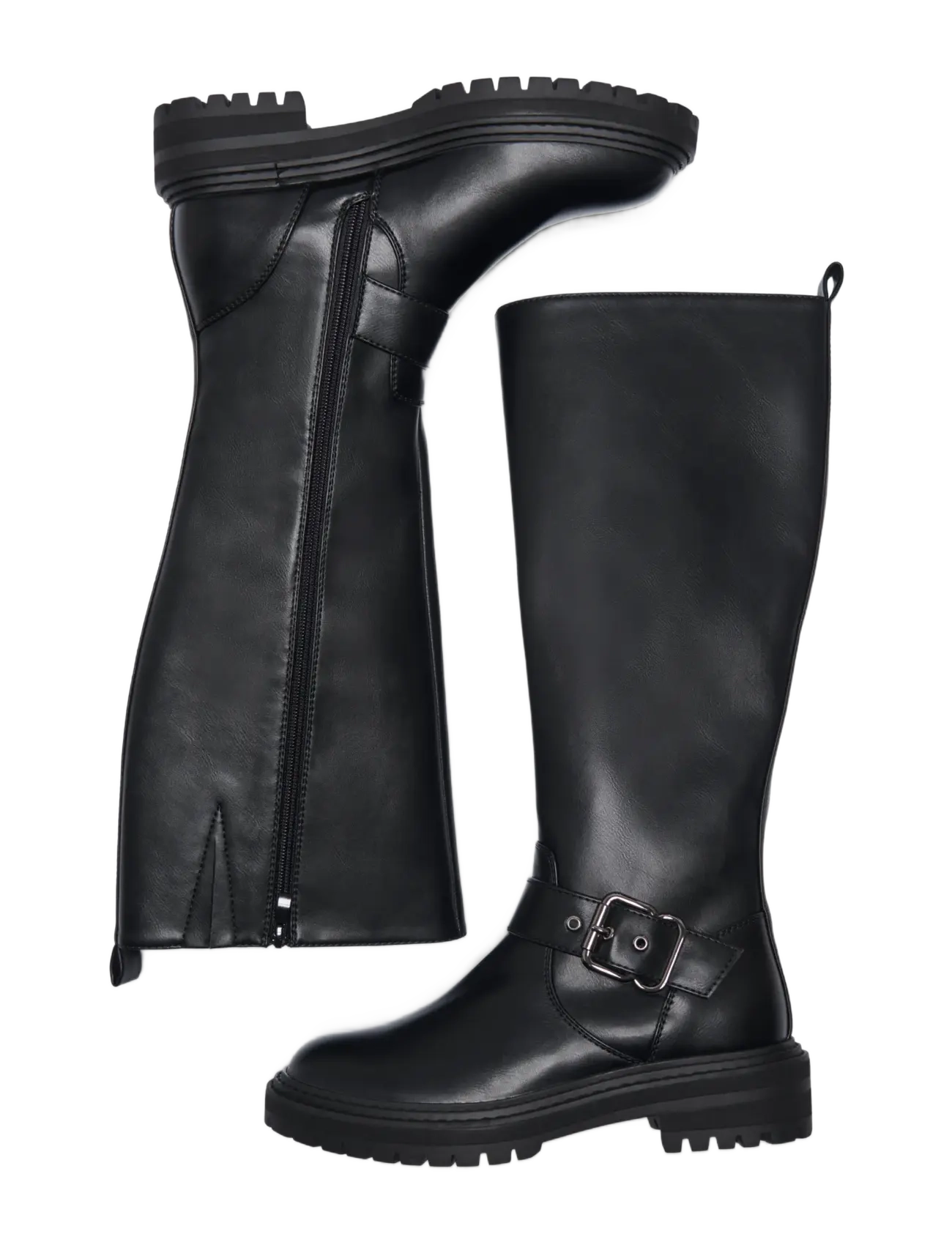 ONLY - ONLBETH-8 PU HIGH BUCKLE BOOT - black - 3