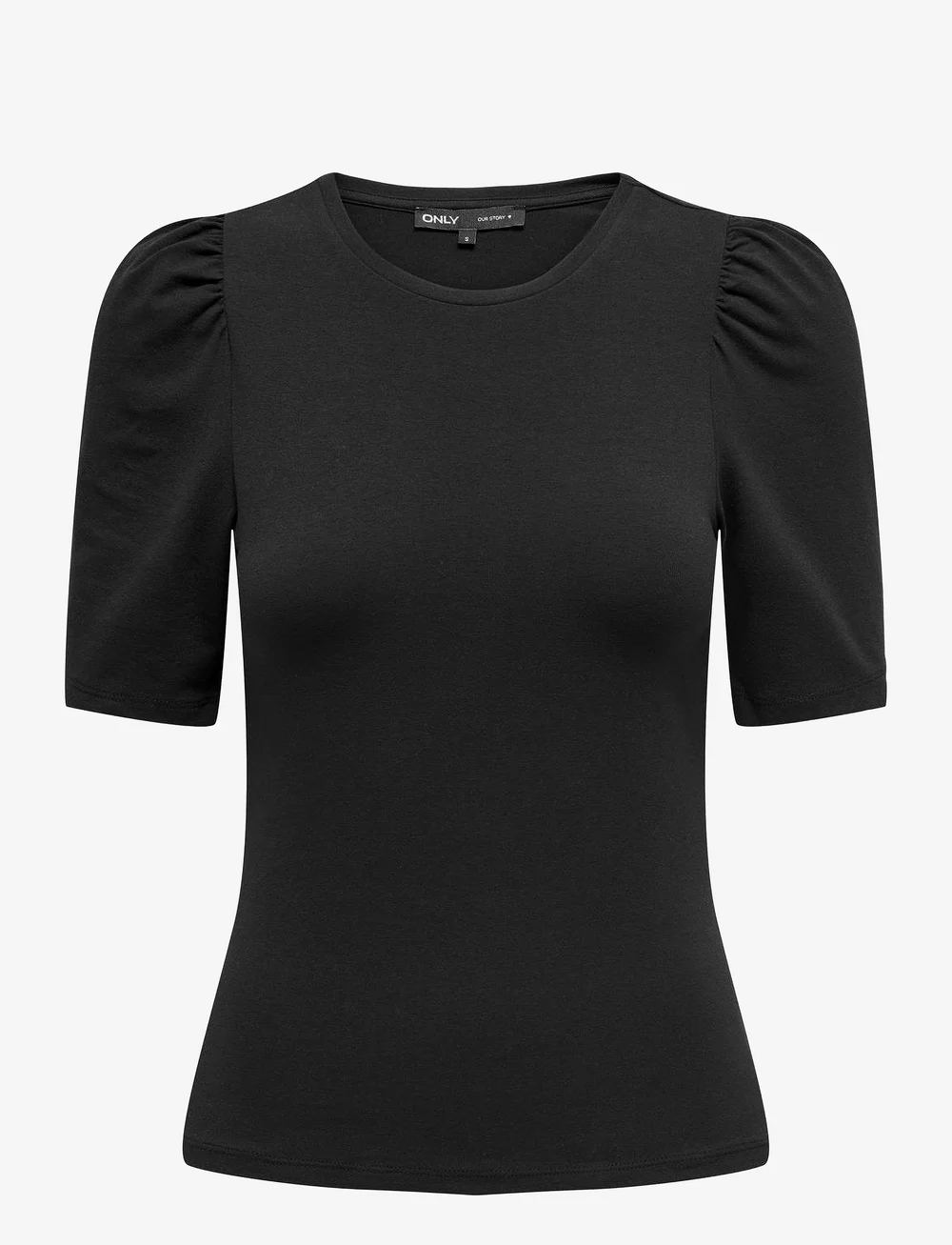 ONLY - ONLLIVE LOVE 2/4 PUFFTOP JRS NOOS - t-shirts - black - 1