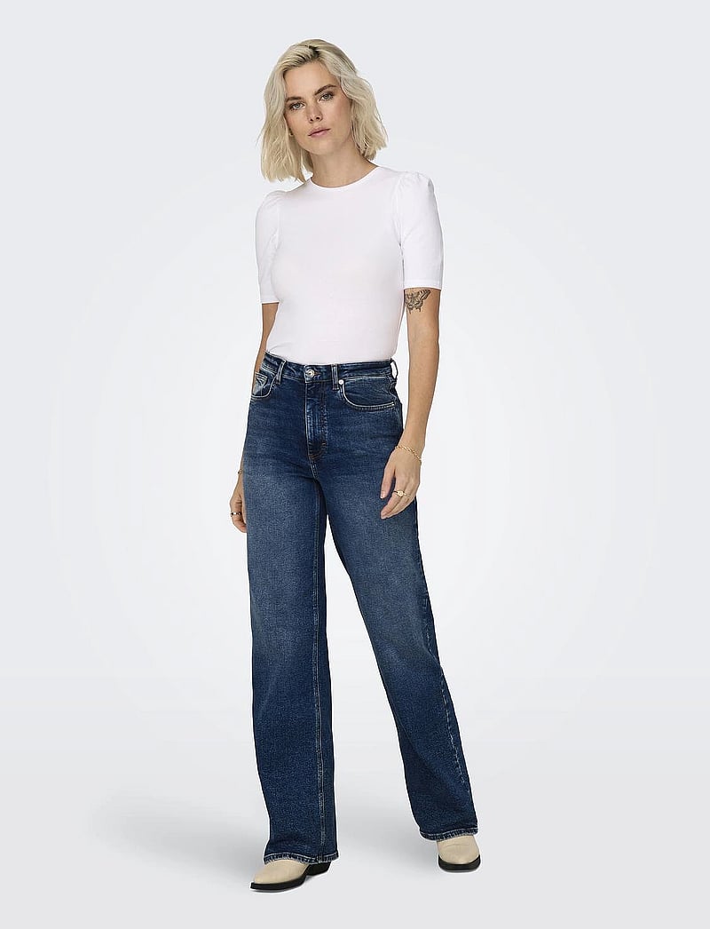 ONLY - ONLLIVE LOVE 2/4 PUFFTOP JRS NOOS - t-shirts - white - 5