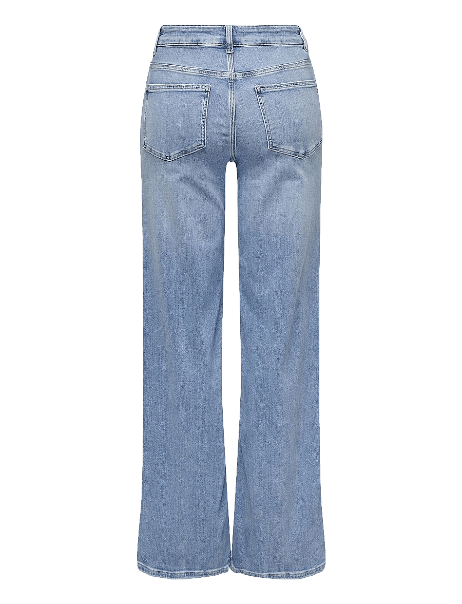 ONLY - ONLMADISON BLUSH HW WIDE DNM CRO371 NOOS - light blue denim - 2