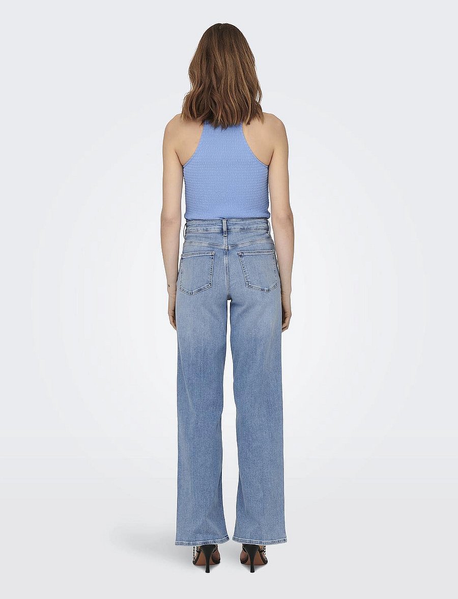 ONLY - ONLMADISON BLUSH HW WIDE DNM CRO371 NOOS - light blue denim - 3