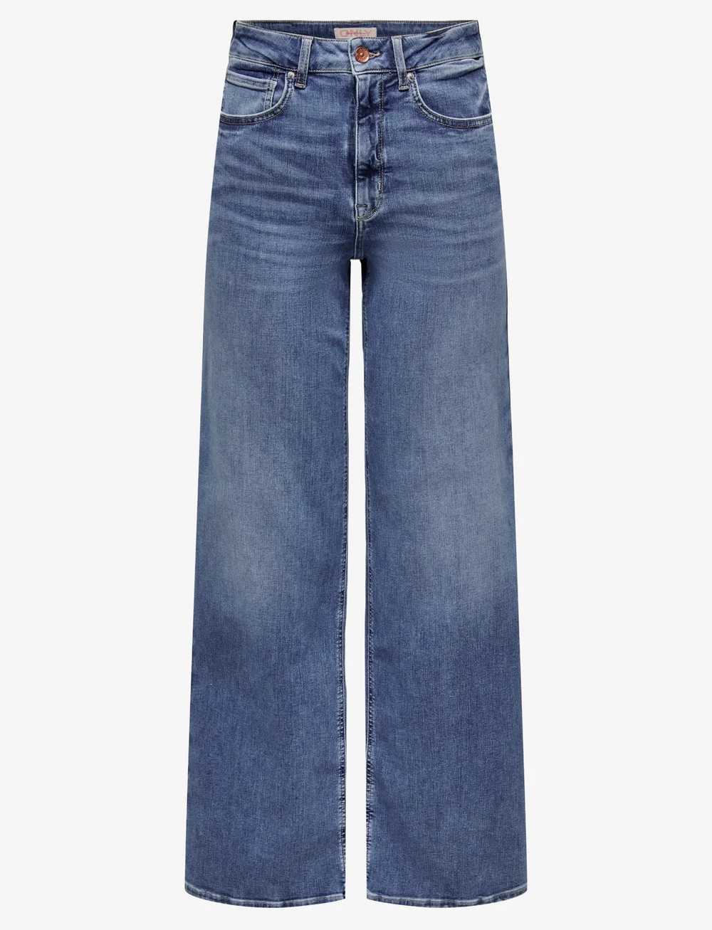 ONLY - ONLMADISON BLUSH HW WIDE DNM DOT372 NOOS - wide leg jeans - medium blue denim - 1