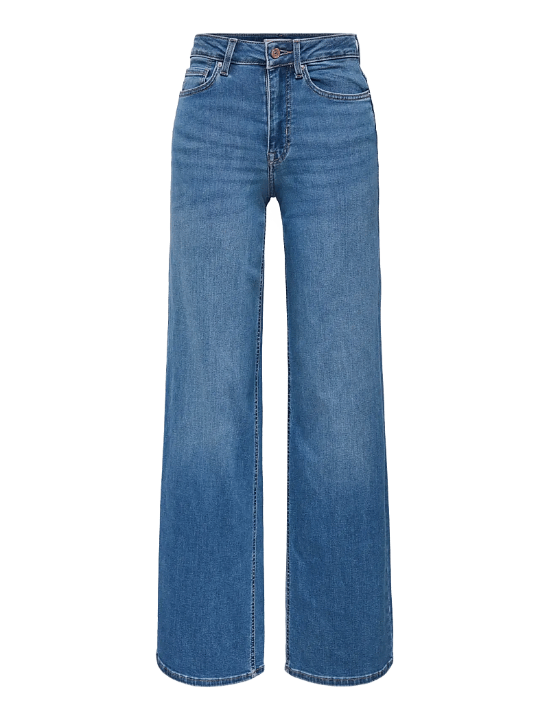 ONLY - ONLMADISON BLUSH HW WIDE DNM DOT372 NOOS - hosen mit weitem bein - medium blue denim - 1