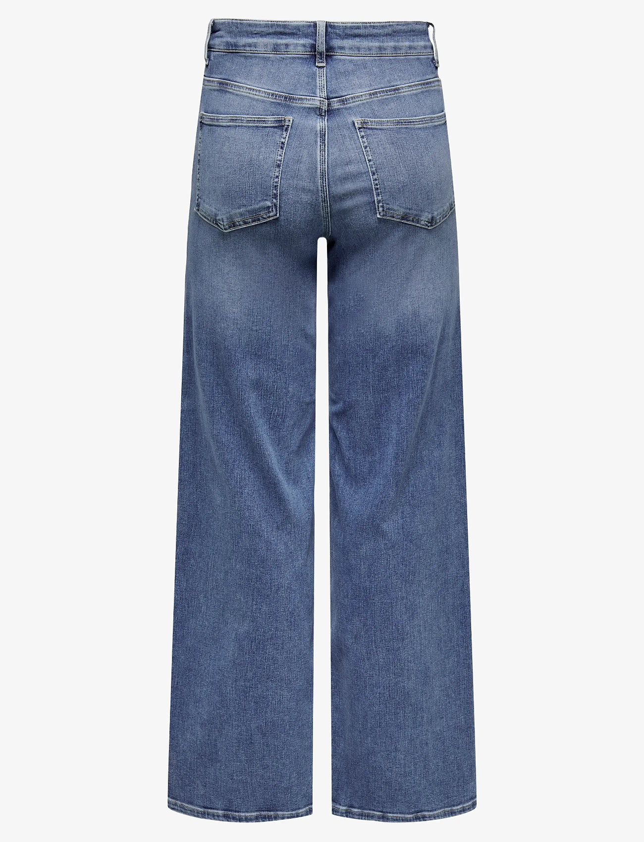 ONLY - ONLMADISON BLUSH HW WIDE DNM DOT372 NOOS - hosen mit weitem bein - medium blue denim - 2