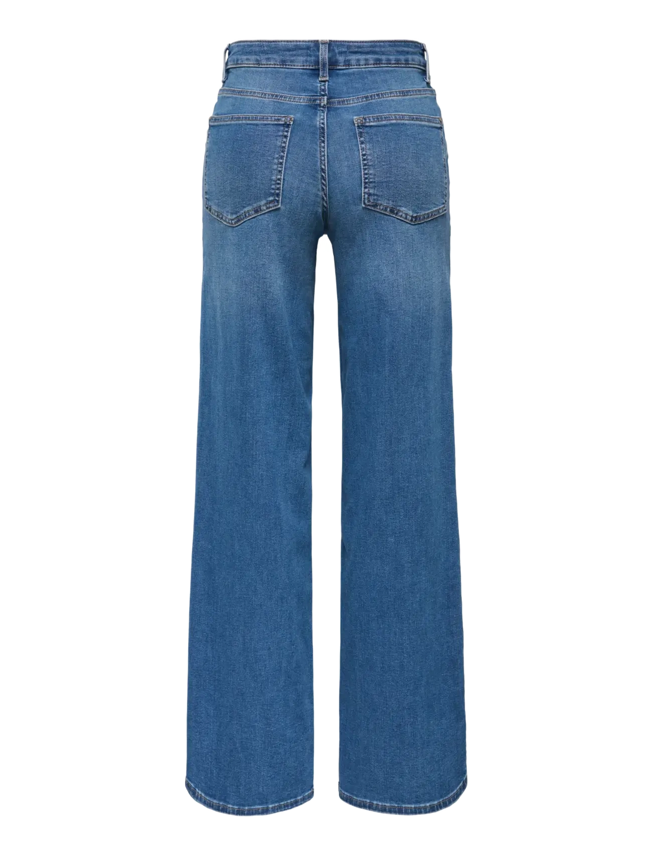 ONLY - ONLMADISON BLUSH HW WIDE DNM DOT372 NOOS - víðar gallabuxur - medium blue denim - 2