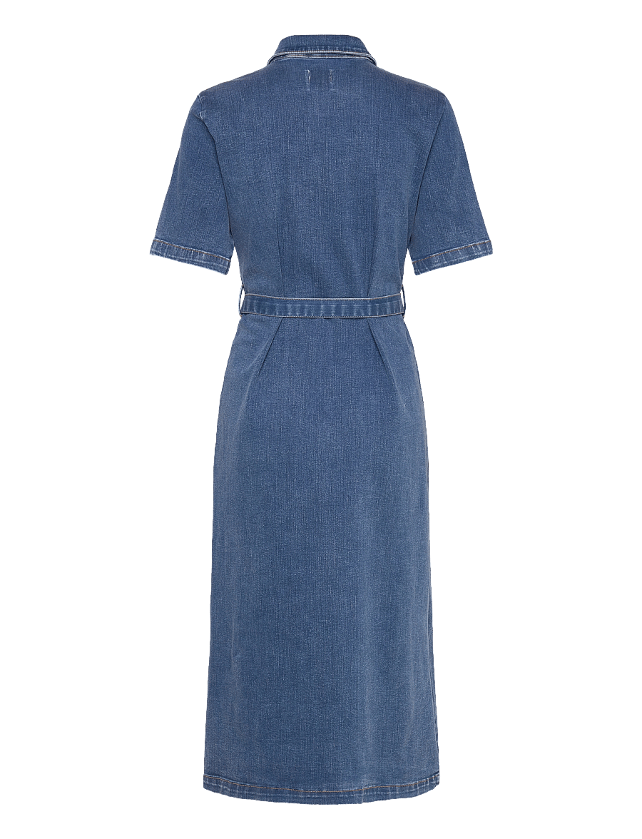ONLY - ONLLANA SS LONG DRESS DNM REA258 NOOS - robes chemises - medium blue denim - 2