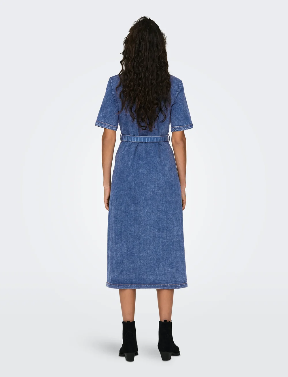 ONLY - ONLLANA SS LONG DRESS DNM REA258 NOOS - shirt dresses - medium blue denim - 3