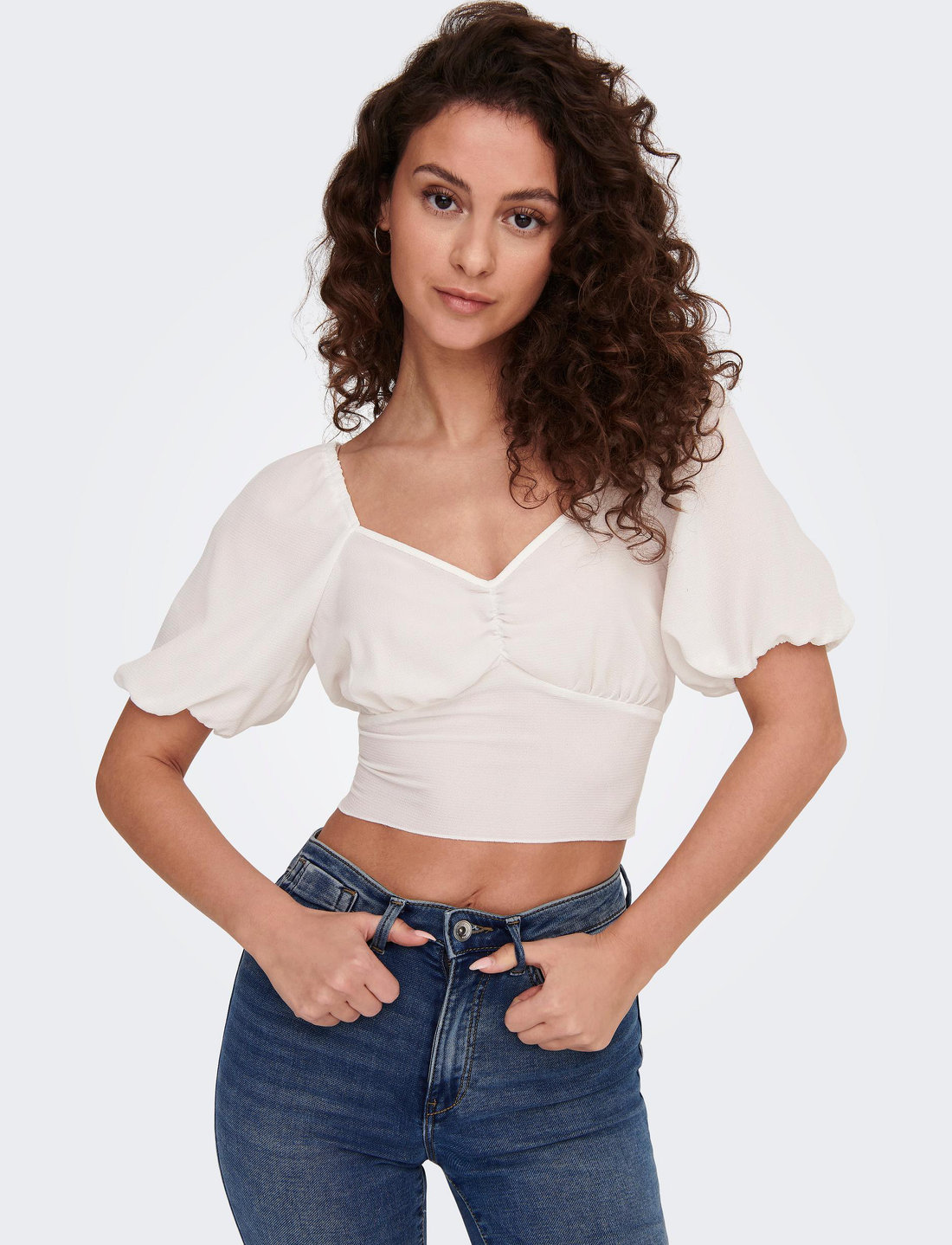 ONLY Onlnova Lux S/s Iris Top Solid Ptm - T-shirts & Toppar