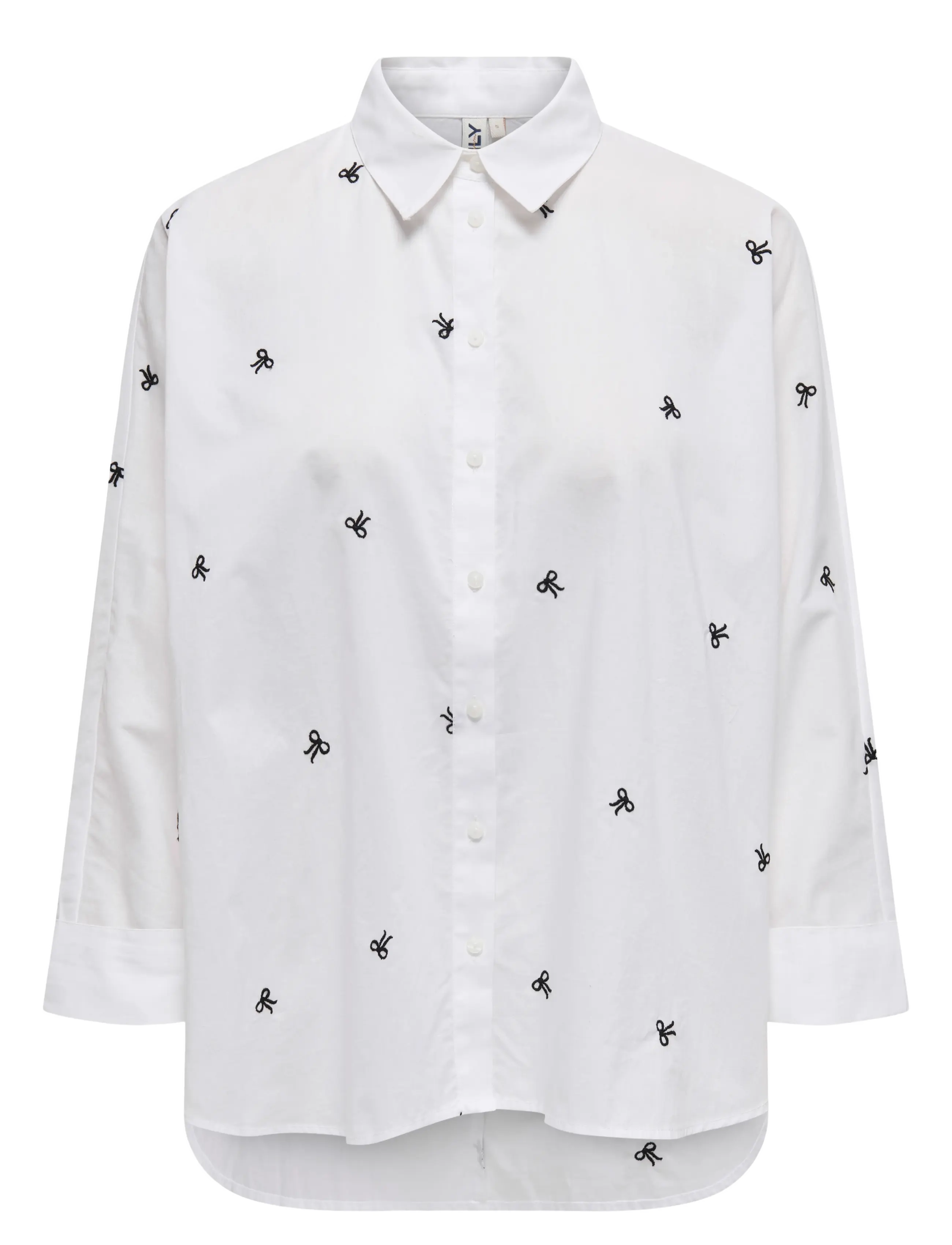 ONLY ONLNEW LINA GRACE LS EMB SHIRT NOOS WVN - Pluusid ja särgid - BRIGHT WHITE / white