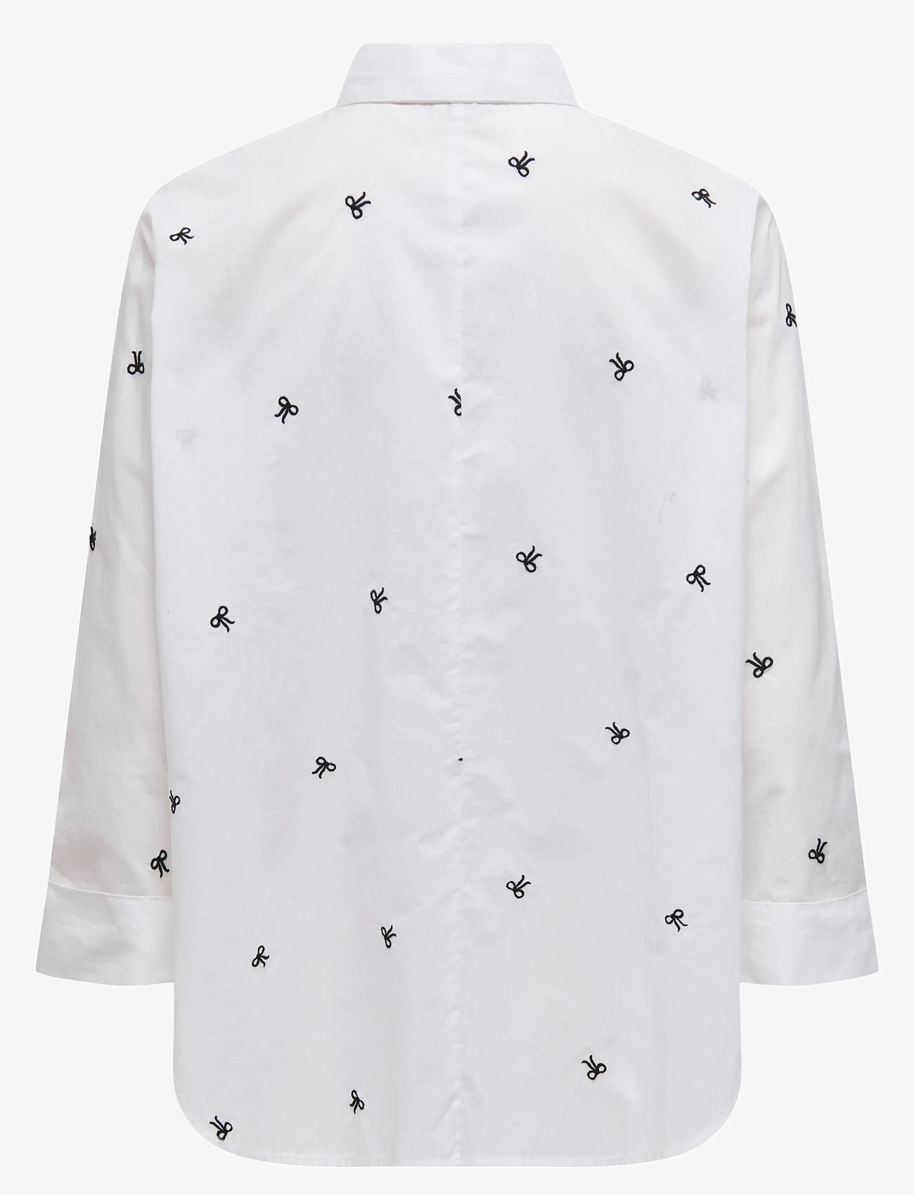 ONLY - ONLNEW LINA GRACE LS EMB SHIRT NOOS WVN - langärmlige hemden - bright white - 2