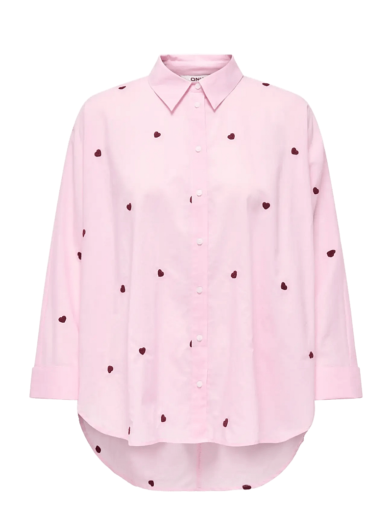 ONLY - ONLNEW LINA GRACE LS EMB SHIRT NOOS WVN - langærmede skjorter - roseate spoonbill - 1
