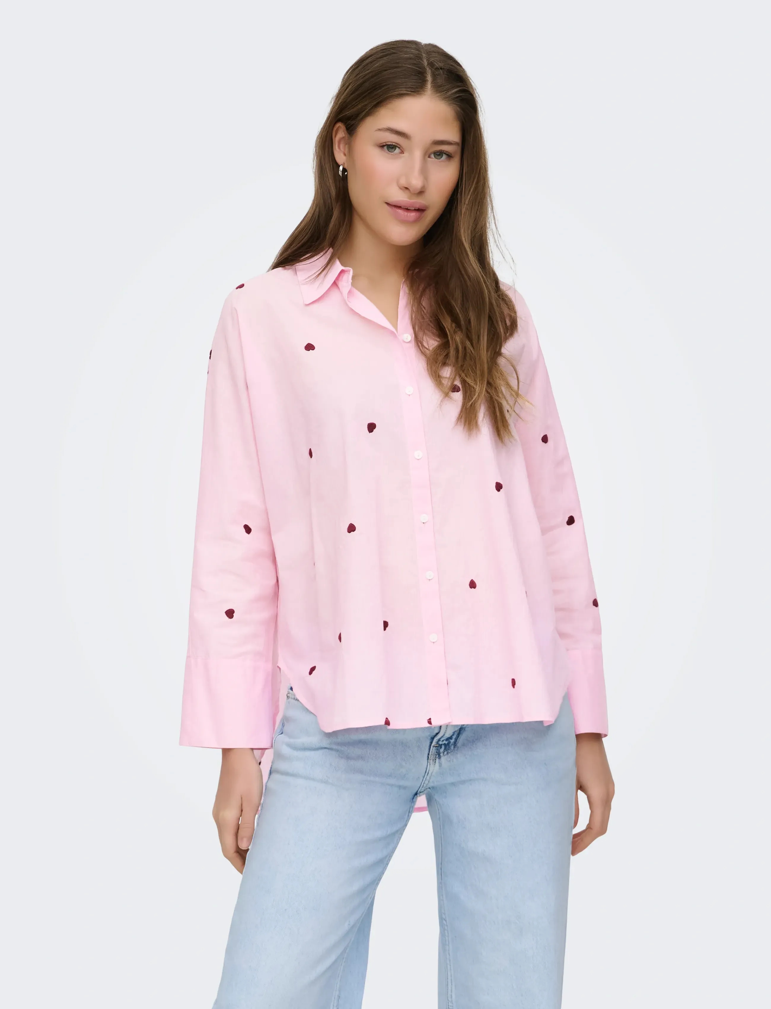 ONLY ONLNEW LINA GRACE LS EMB SHIRT NOOS WVN - Hemden - ROSEATE SPOONBILL / pink/rose