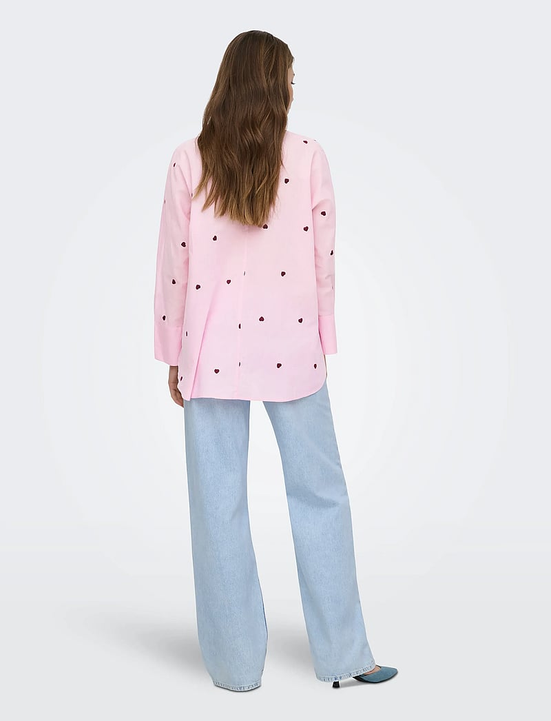 ONLY - ONLNEW LINA GRACE LS EMB SHIRT NOOS WVN - langærmede skjorter - roseate spoonbill - 3