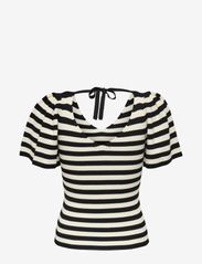 ONLY - ONLLEELO STRIPE S/S BACK V-NECK KNT NOOS - lowest prices - pumice stone - 1