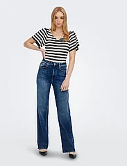 ONLY - ONLLEELO STRIPE S/S BACK V-NECK KNT NOOS - lowest prices - pumice stone - 4