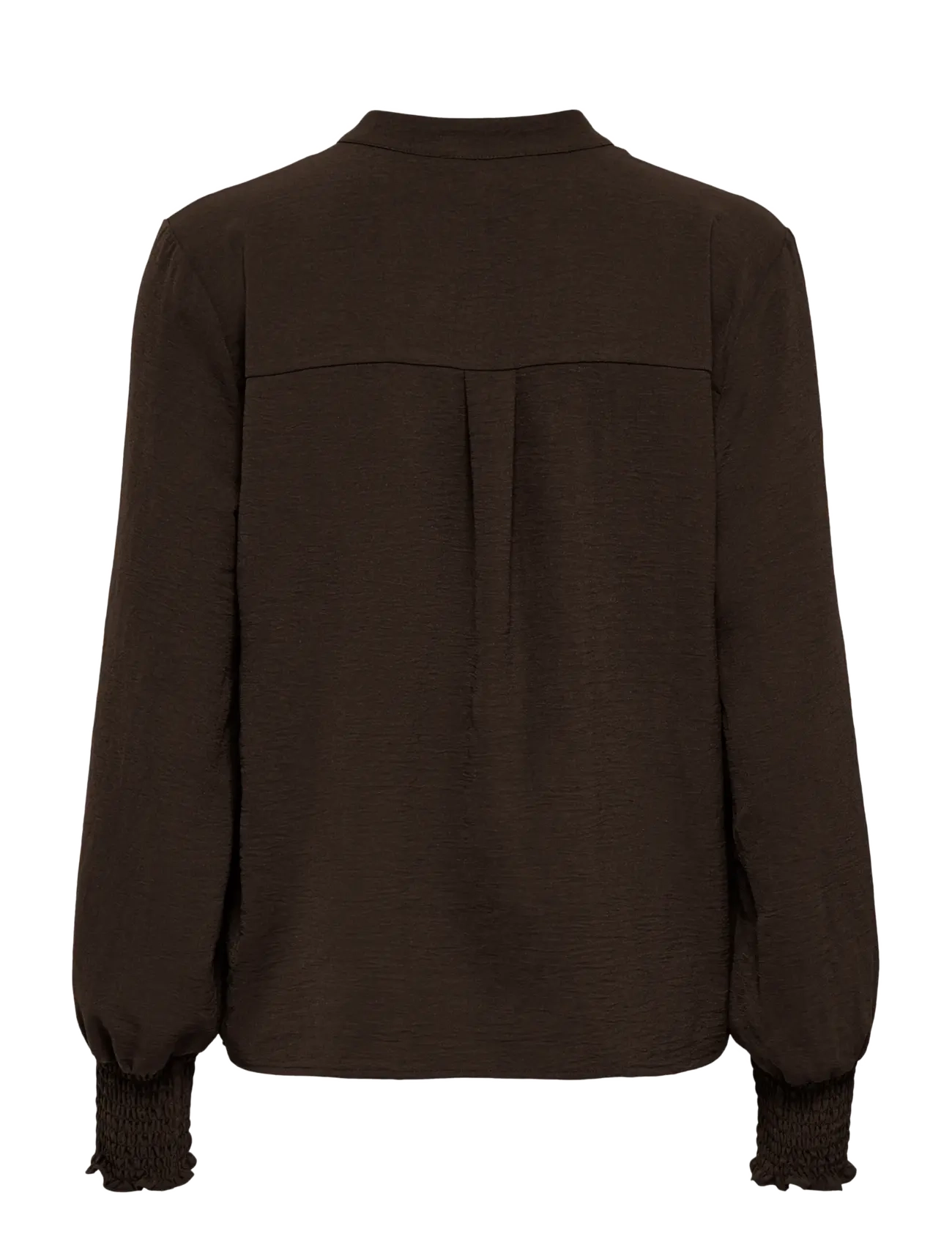 ONLY - ONLMETTE V-NECK LS SMOCK TOP NOOS WVN - pikkade varrukatega pluusid - coffee bean - 2