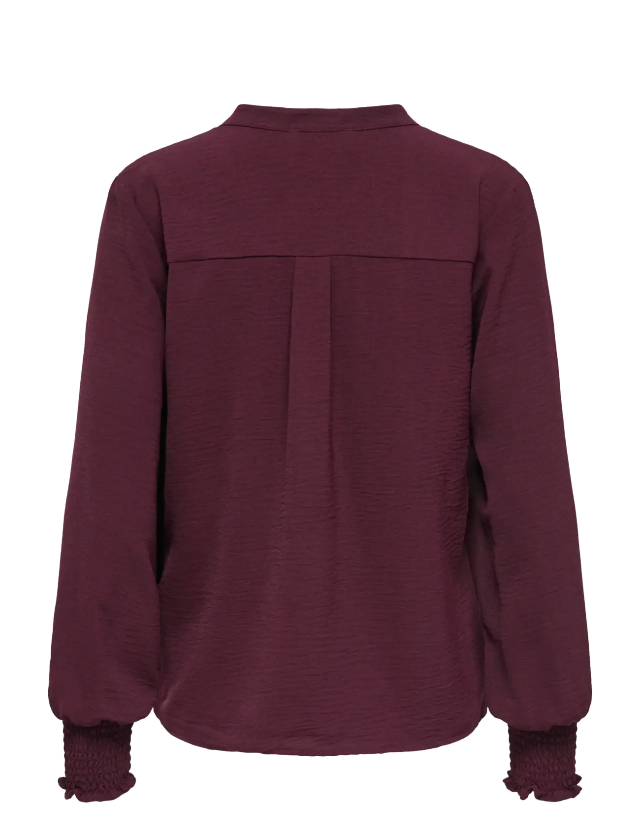 ONLY - ONLMETTE V-NECK LS SMOCK TOP NOOS WVN - langärmelige blusen - decadent chocolate - 2