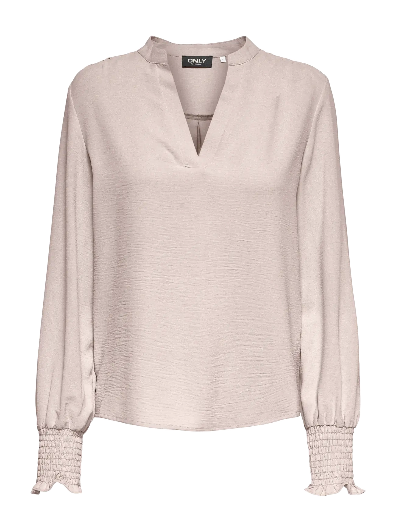 ONLY ONLMETTE V-NECK LS SMOCK TOP NOOS WVN - Transitional Layering - GRAY MORN / grey