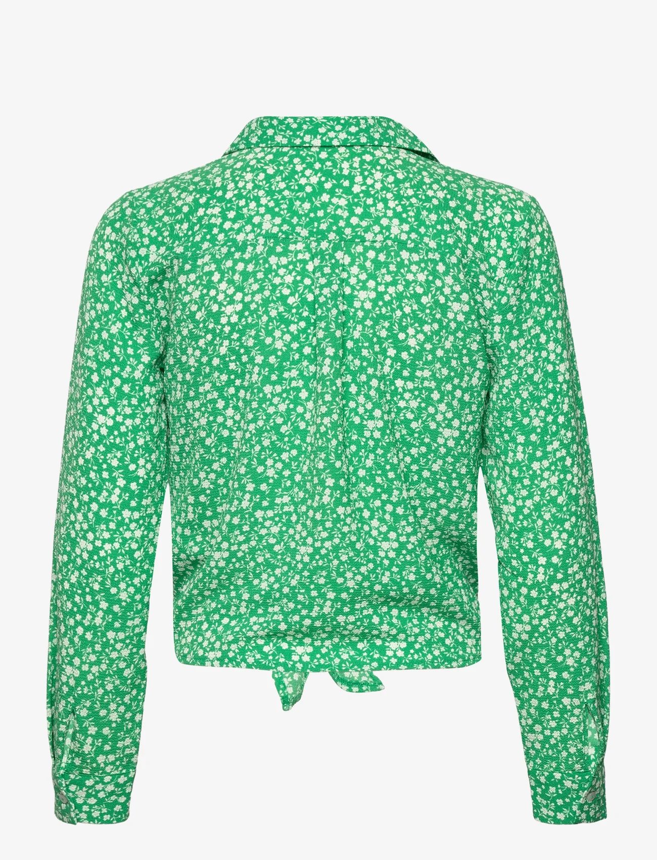 ONLY - ONLNOVA LUX L/S KNOT SHIRT AOP PTM - overhemden met lange mouwen - fern green - 1