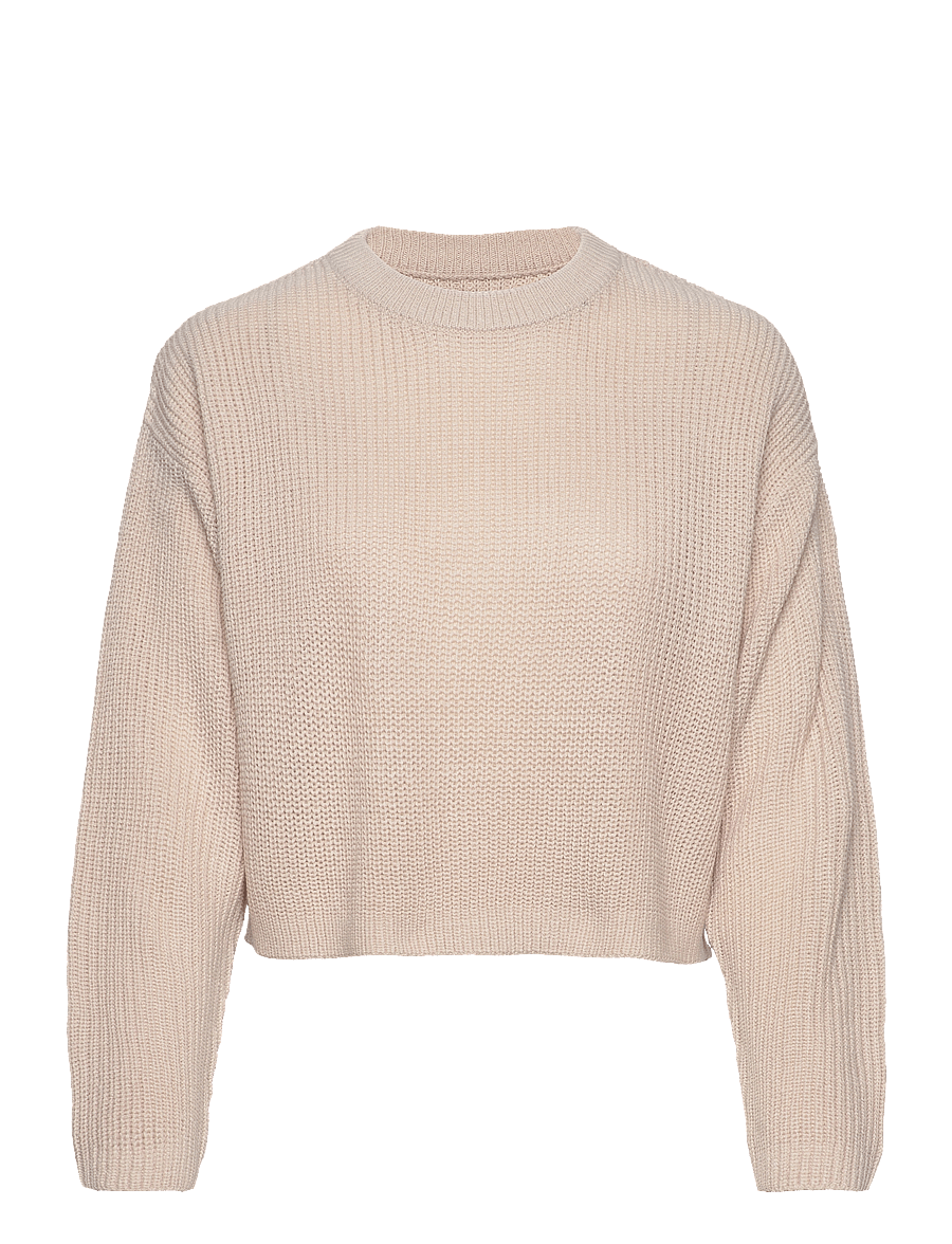 ONLY - ONLMALAVI L/S CROPPED PULLOVER KNT NOOS - peysur - pumice stone - 1