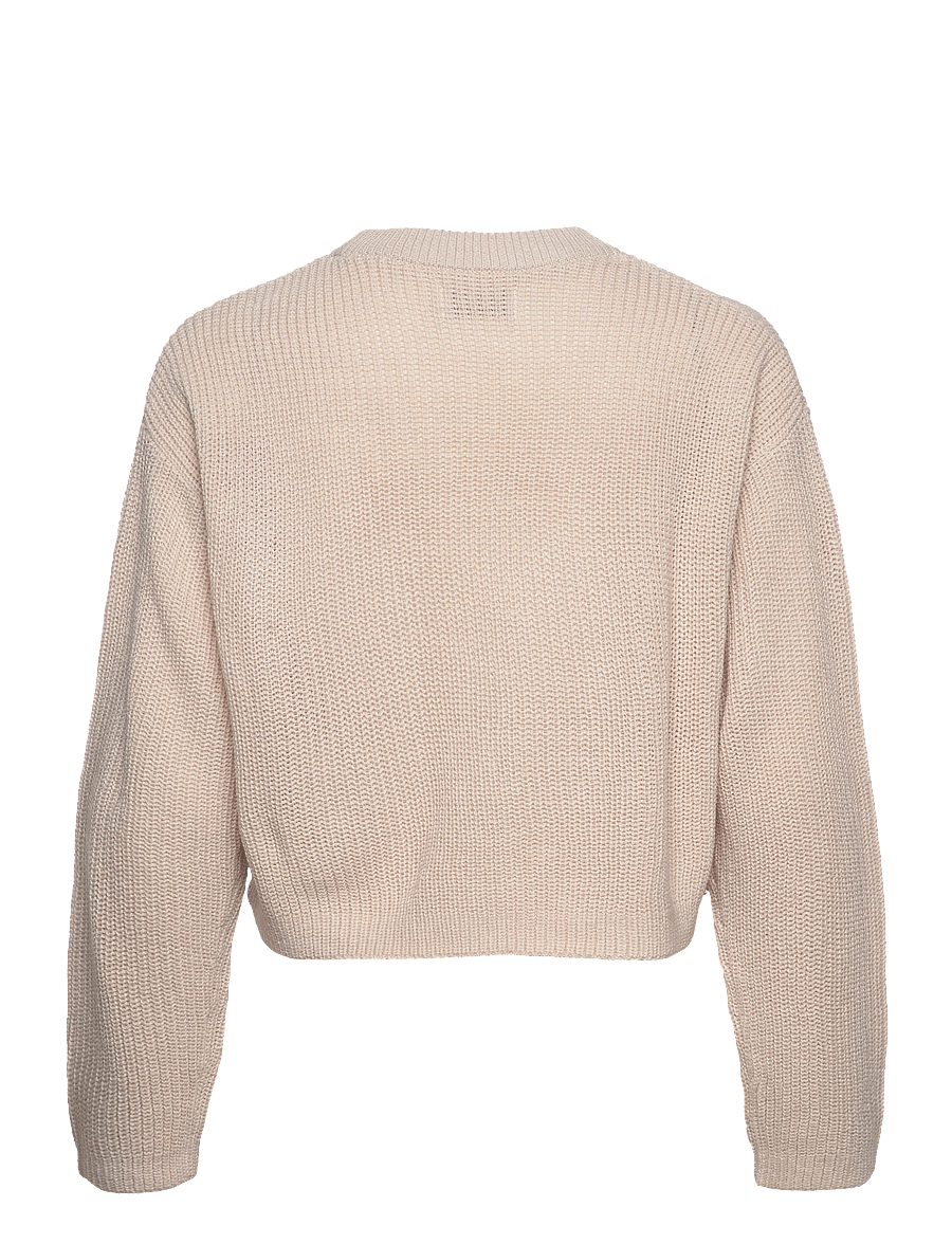 ONLY - ONLMALAVI L/S CROPPED PULLOVER KNT NOOS - peysur - pumice stone - 2