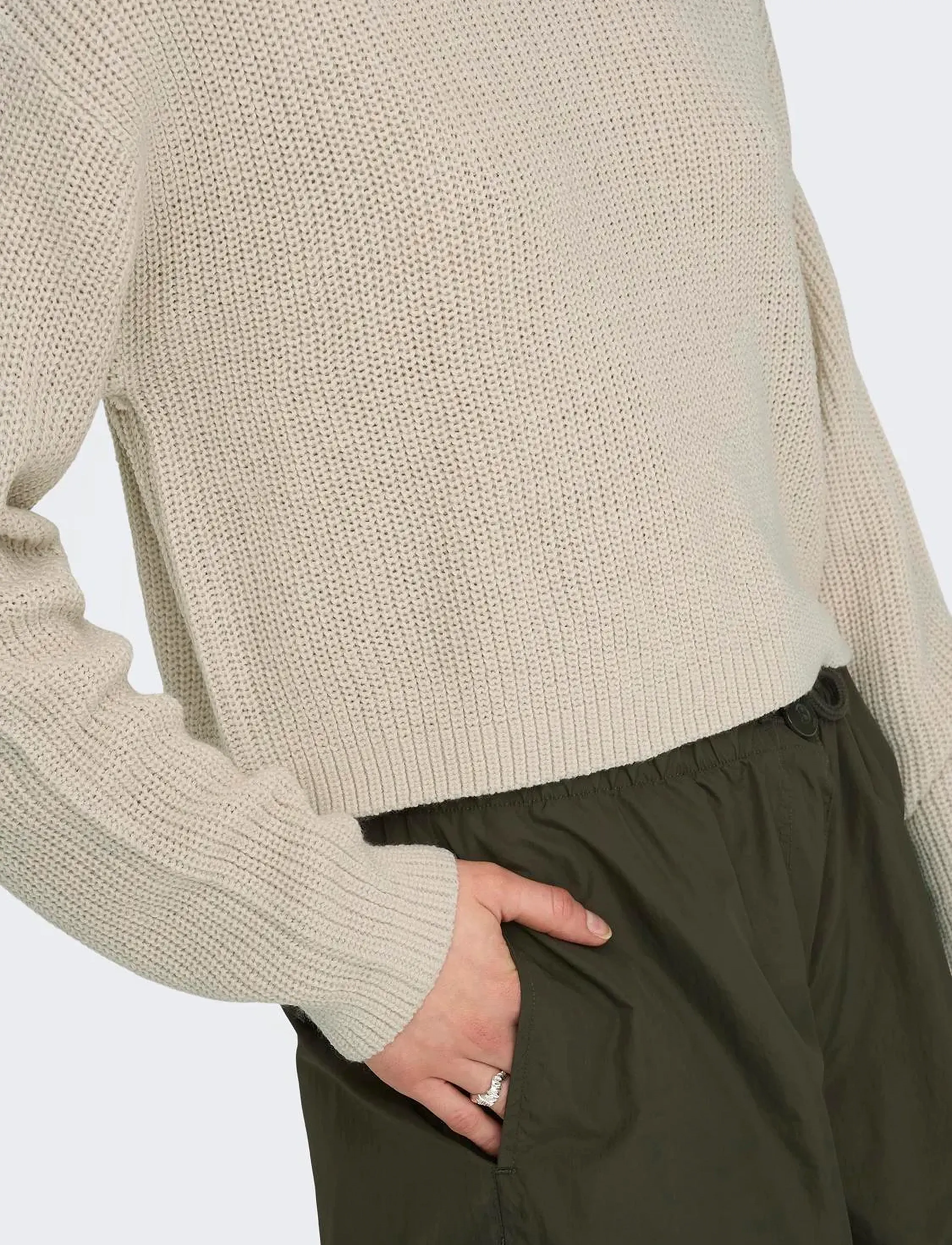 ONLY - ONLMALAVI L/S CROPPED PULLOVER KNT NOOS - lowest prices - pumice stone - 5