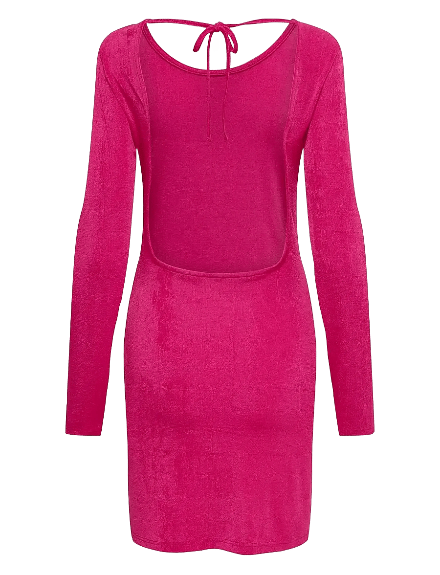 ONLY - ONLASSY L/S BODY OPEN BACK DRESS CS JRS - t-shirt-kleider - love potion - 1
