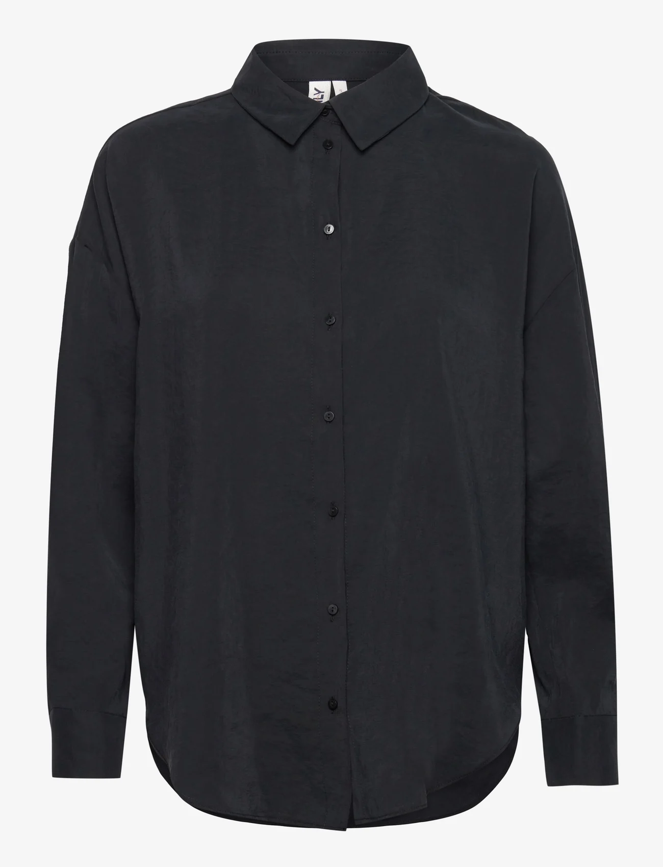 ONLY - ONLIRIS L/S MODAL SHIRT  WVN - pitkähihaiset paidat - black - 0