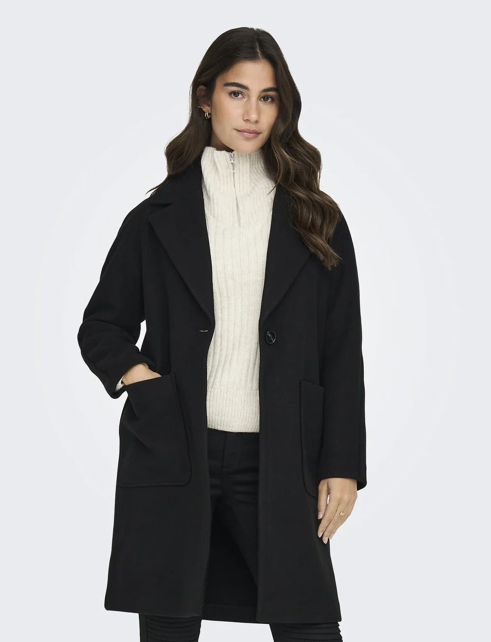 ONLY - ONLNEWVICTORIA LIFE COAT OTW NOOS - mäntel - black - 0