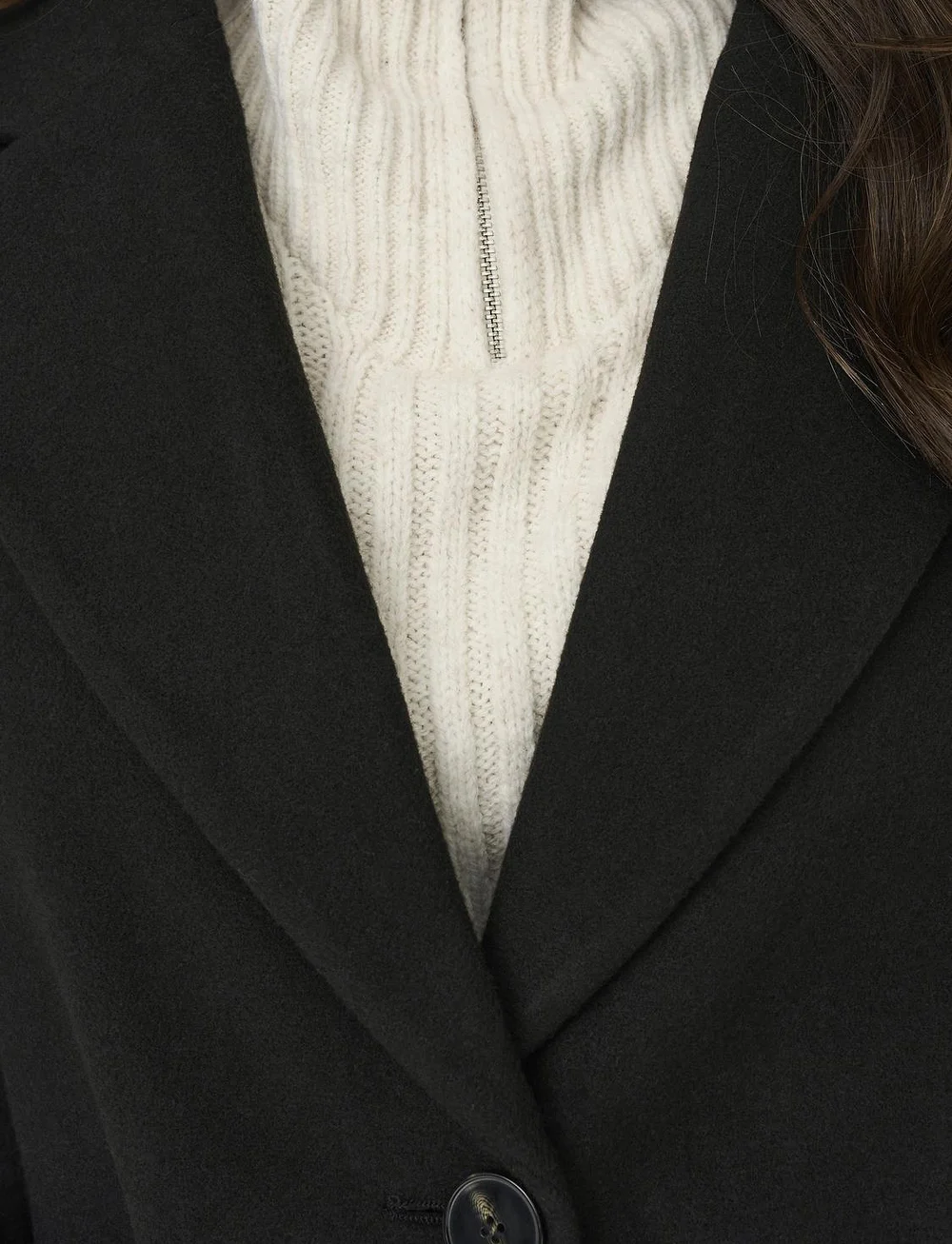 ONLY - ONLNEWVICTORIA LIFE COAT OTW NOOS - mäntel - black - 4