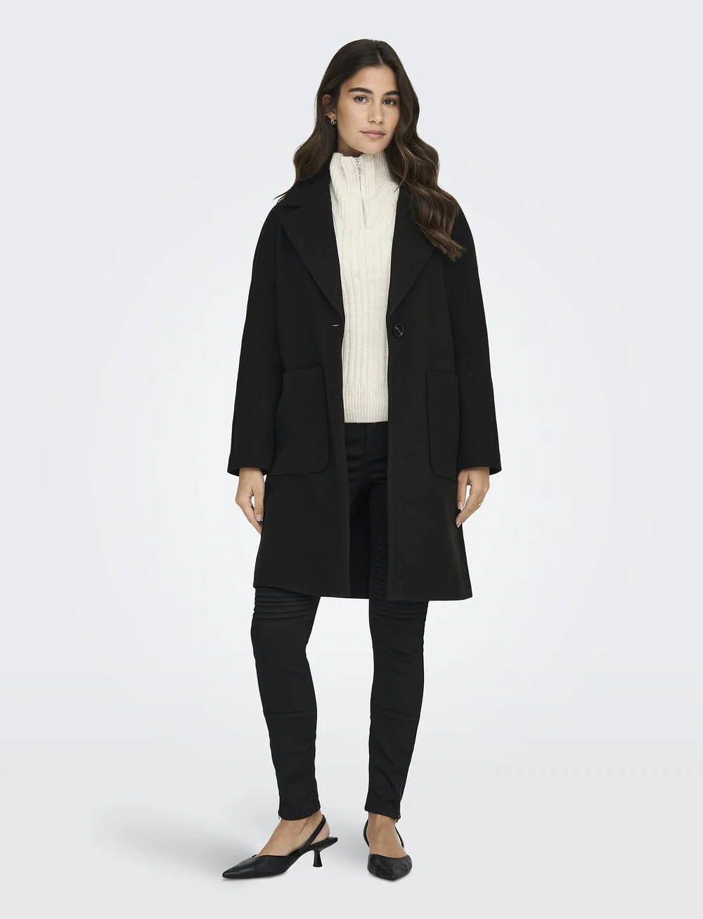 ONLY - ONLNEWVICTORIA LIFE COAT OTW NOOS - mäntel - black - 5
