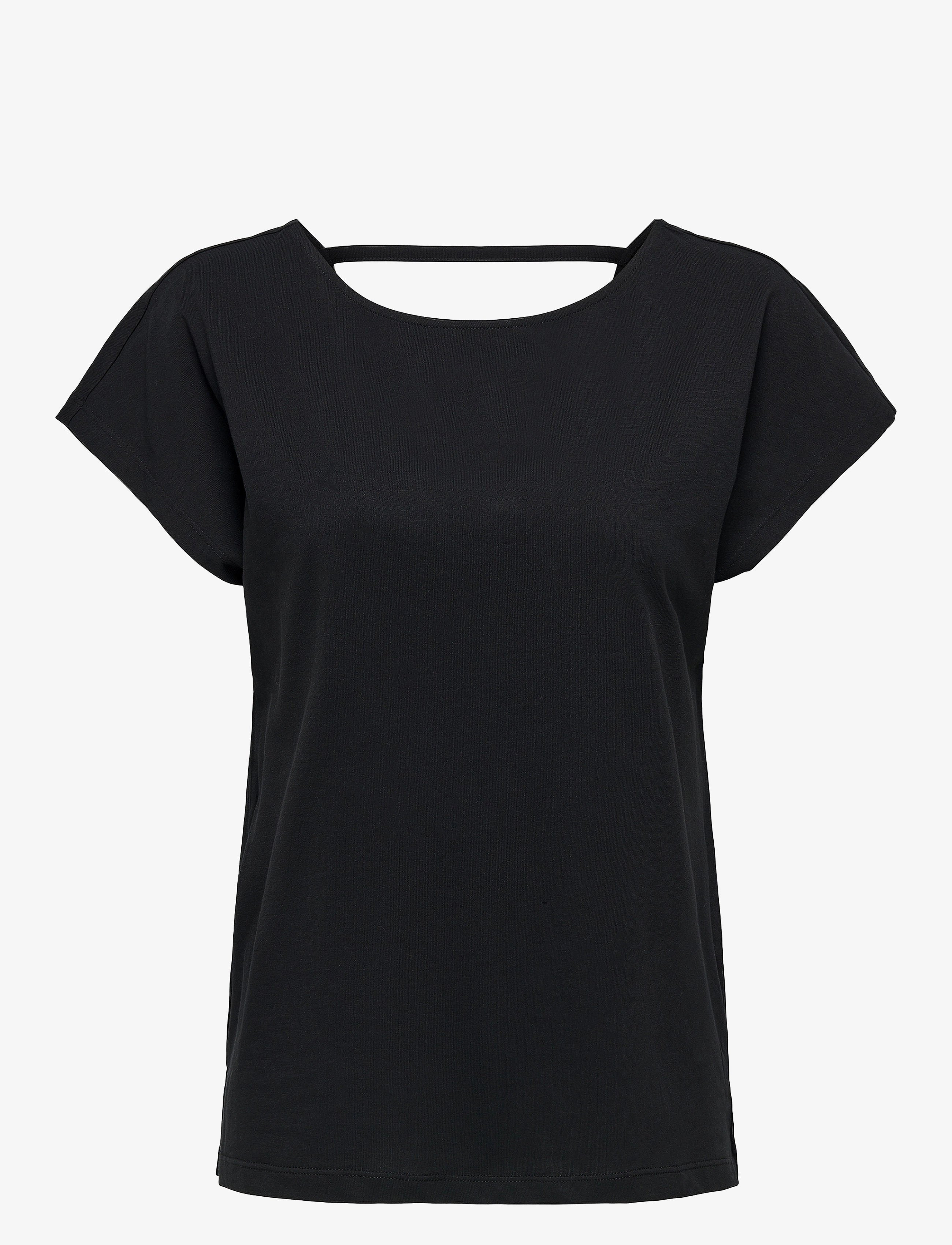 ONLY Onlmay Life S/S Open Back Oberteil Box Jrs Schwarz - XS - Damen