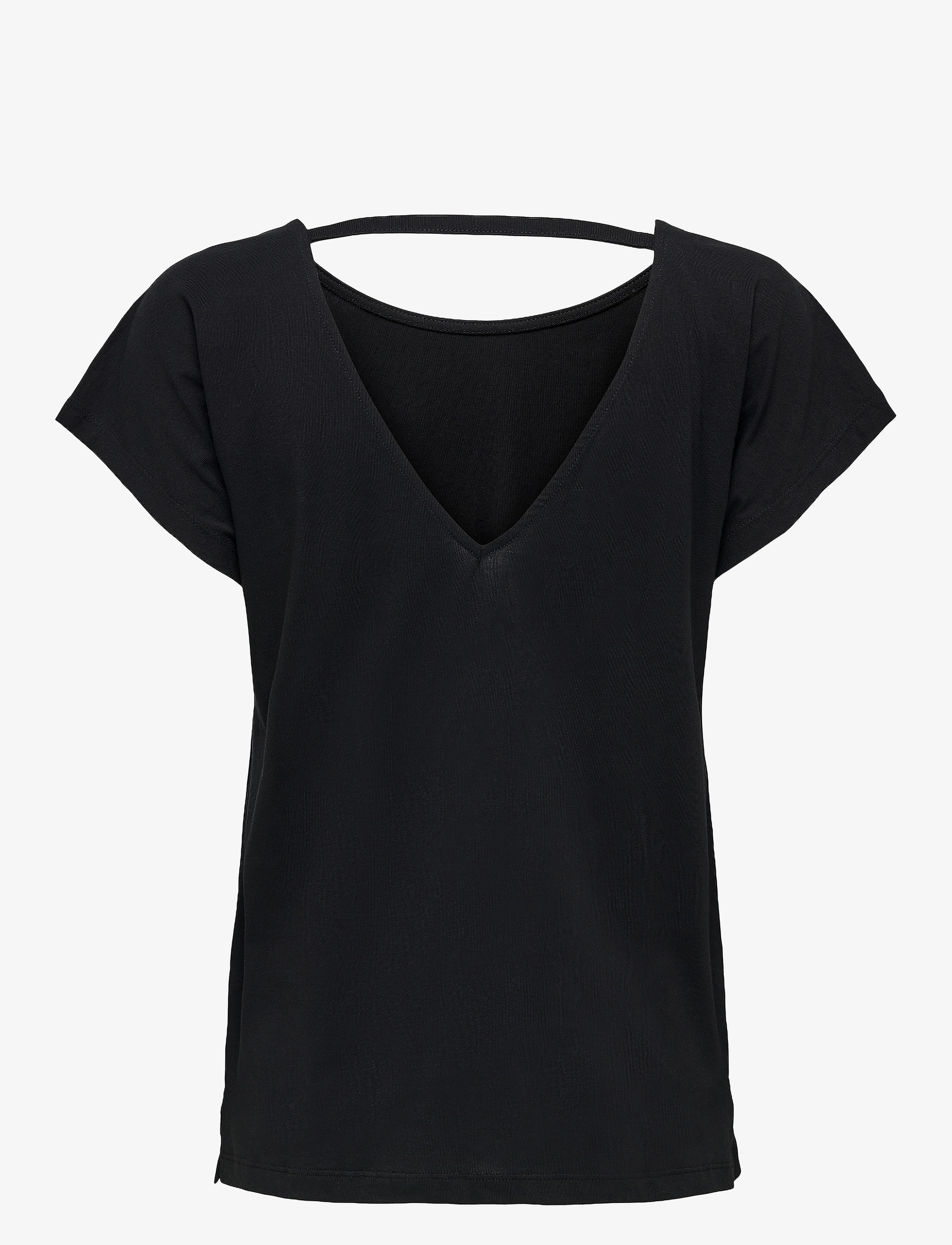 ONLY - ONLMAY LIFE S/S OPEN BACK TOP BOX JRS - t-shirts - black - 2