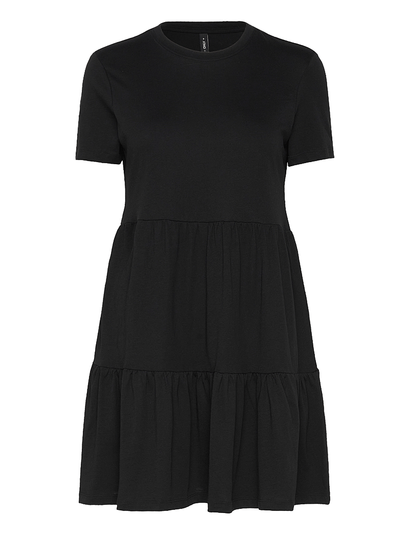 ONLY - ONLMAY LIFE S/S PEPLUM DRESS BOX JRS - robes d'été - black - 1