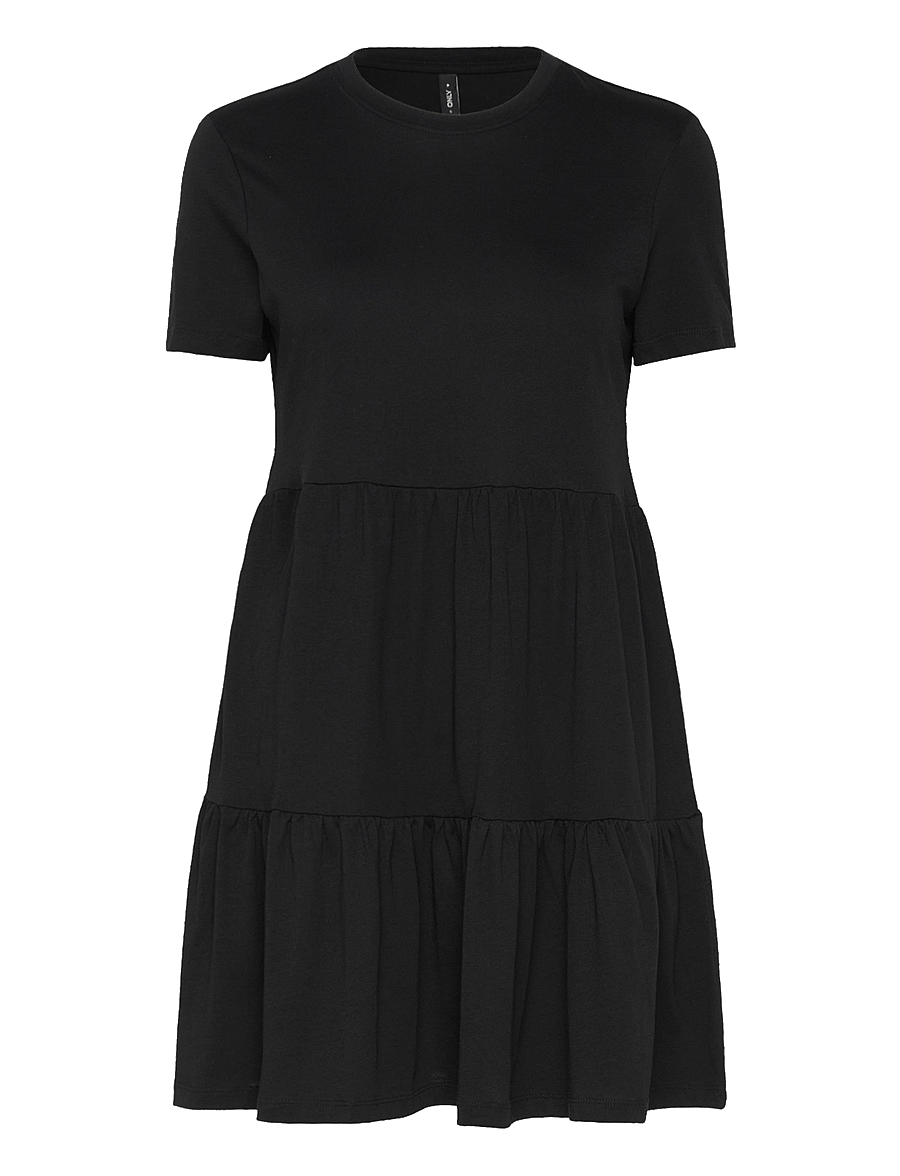 ONLY - ONLMAY LIFE S/S PEPLUM DRESS BOX JRS - robes d'été - black - 1