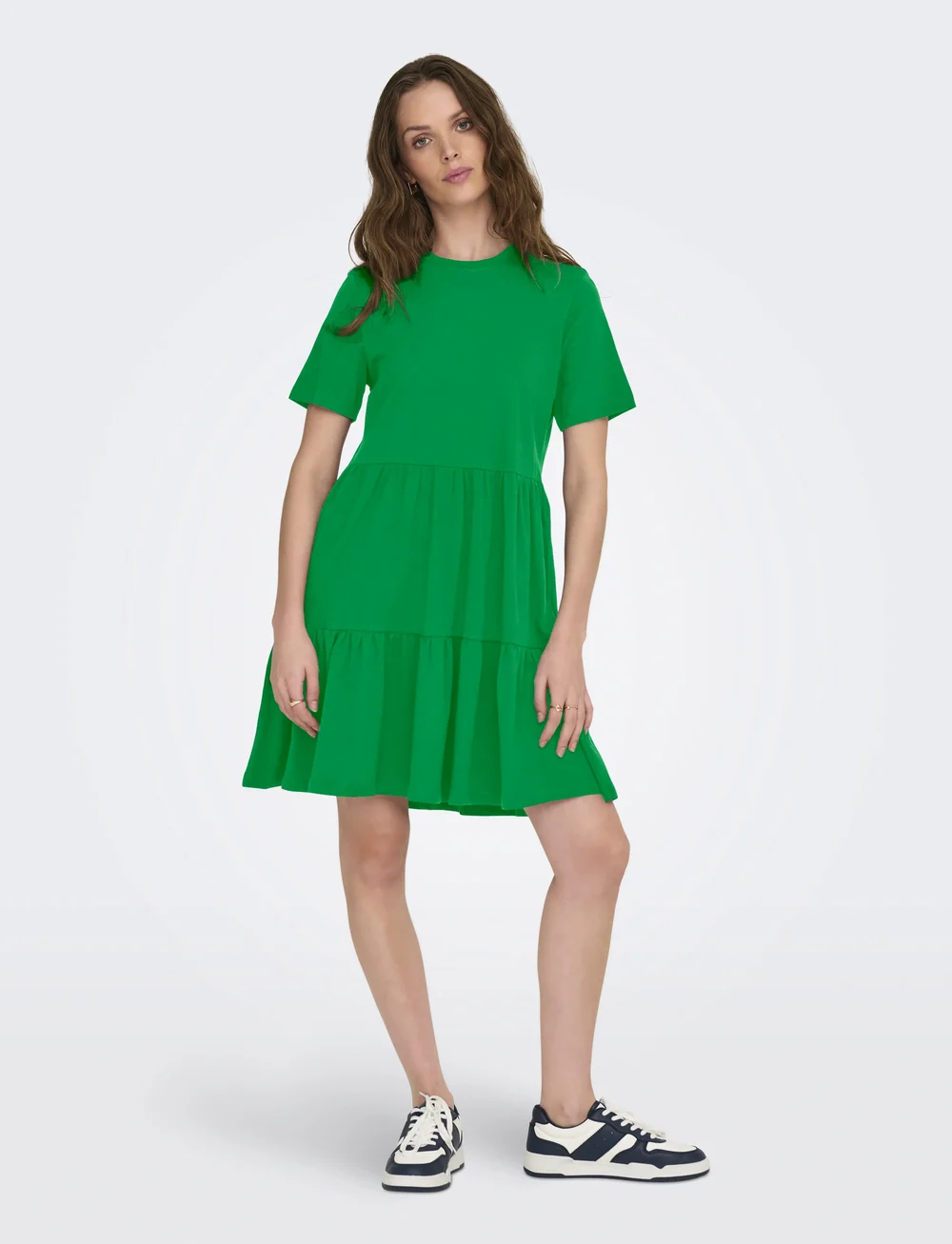 ONLY - ONLMAY LIFE S/S PEPLUM DRESS BOX JRS - sommerkjoler - green bee - 0