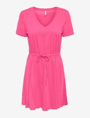 ONLY - ONLMAY S/S V-NECK SHORT DRESS JRS NOOS - madalaimad hinnad - shocking pink - 0