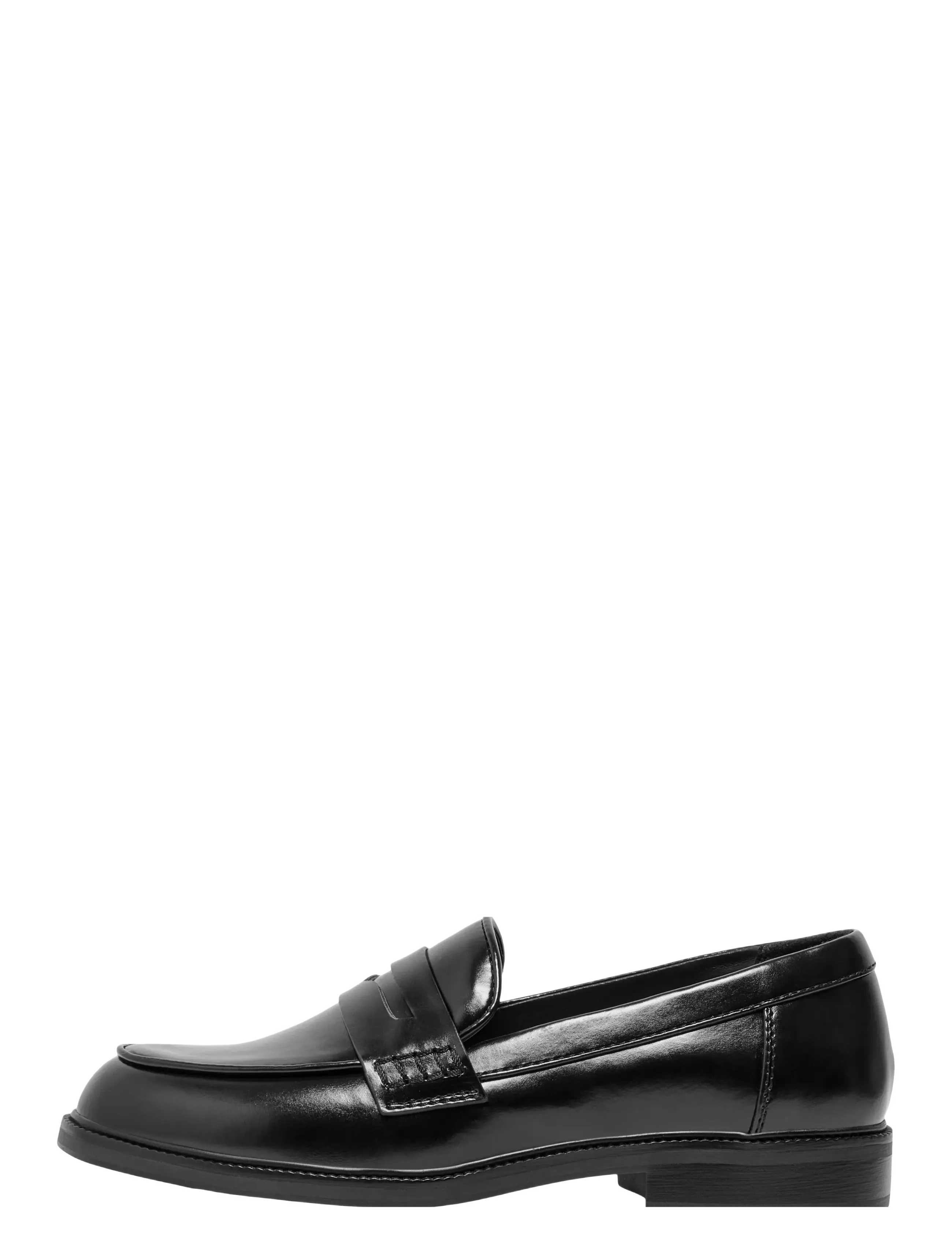 ONLY ONLLUX-1 PU LOAFER NOOS - Transitional Layering - BLACK / black