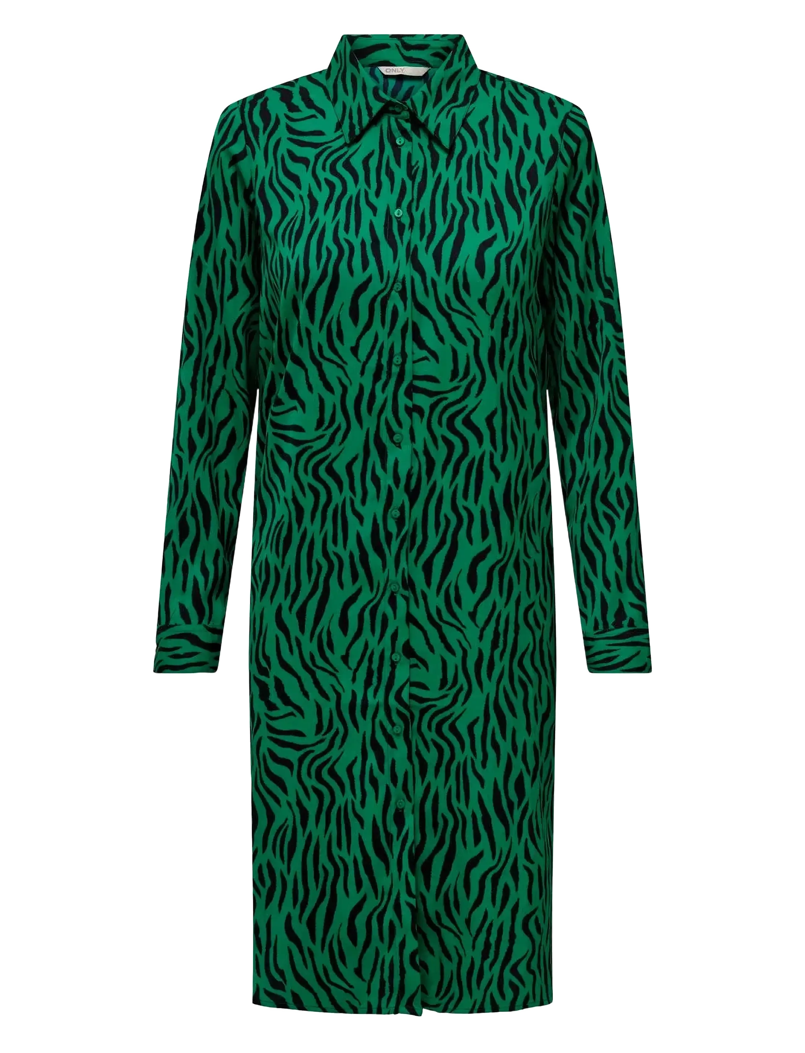 ONLY ONLTIANA L/S SHIRT DRESS WVN - Midi kjoler - LUSH MEADOW / green