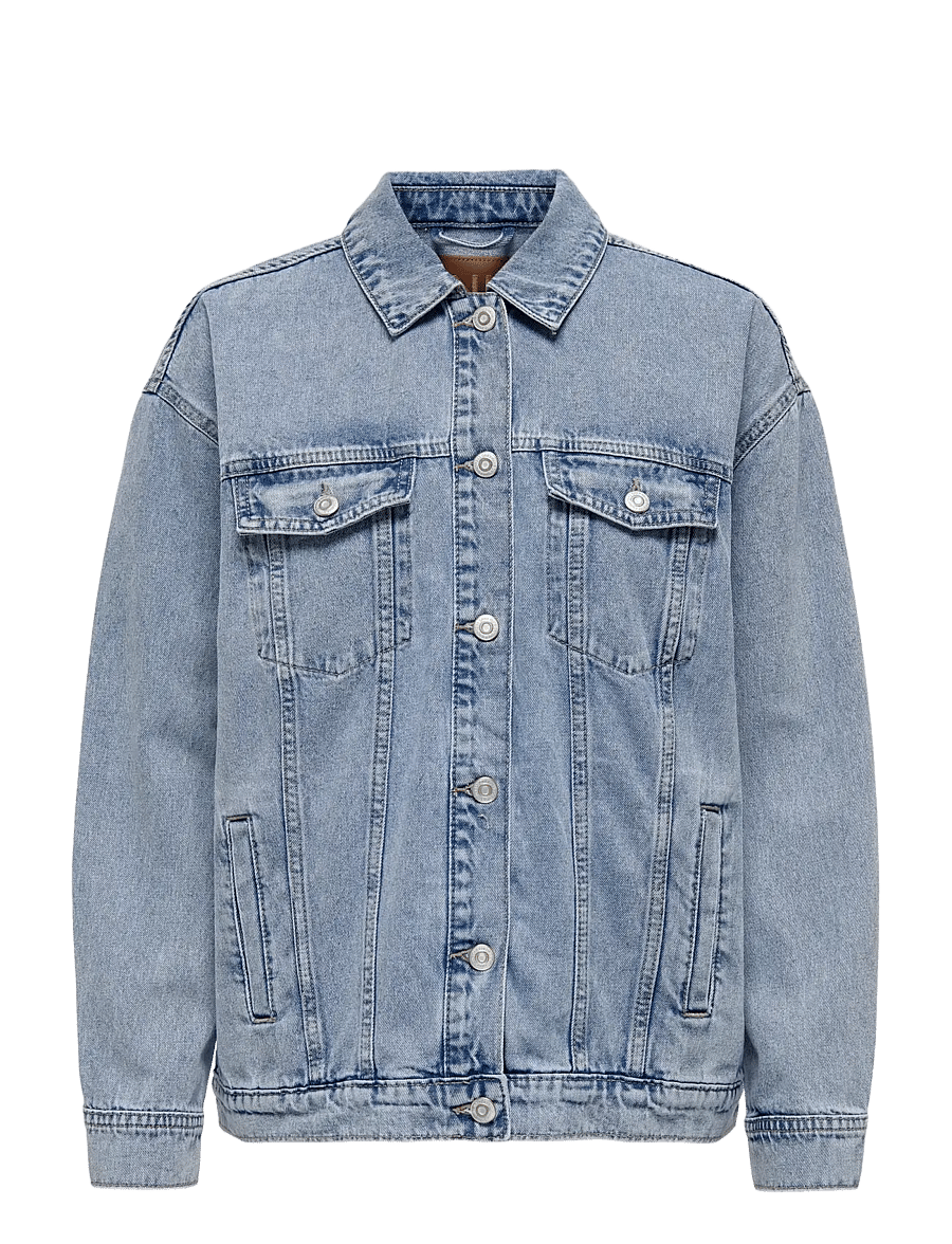 ONLY - ONLOCEAN L/S OVERSIZE JKT DNM NOOS - vestes de printemps - light blue denim - 1