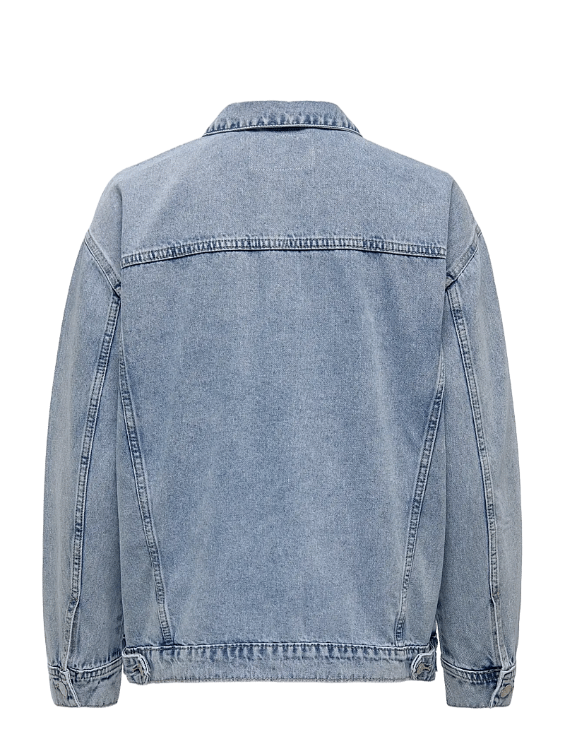 ONLY - ONLOCEAN L/S OVERSIZE JKT DNM NOOS - frühlingsjacken - light blue denim - 2