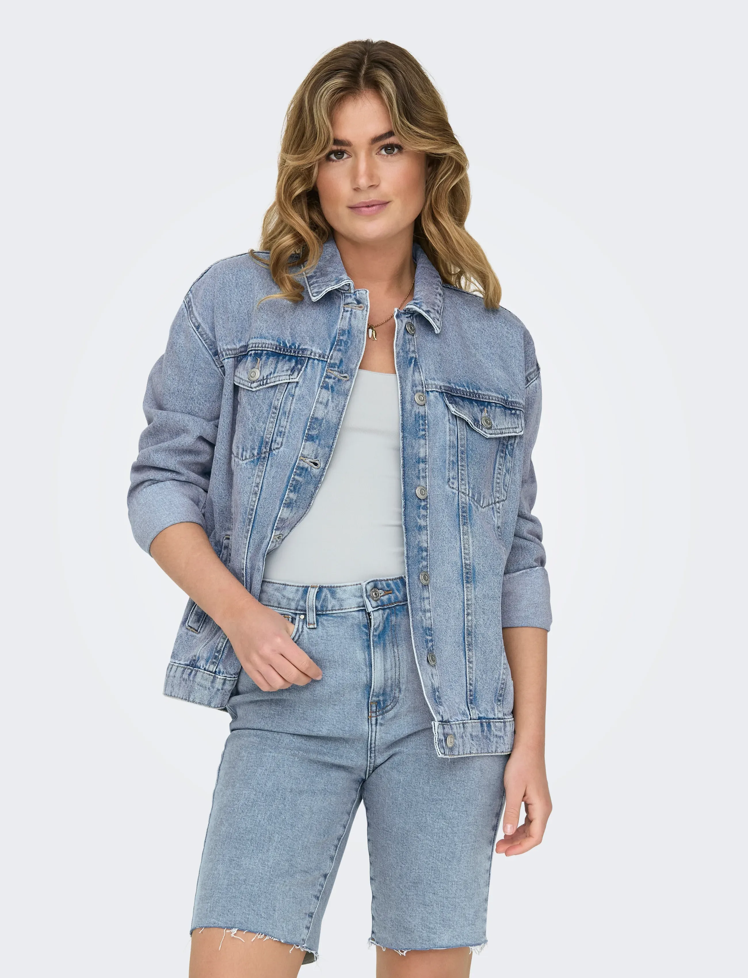 ONLY Onlocean L/S Oversize Jkt Dnm Noos, XS, Blue, Jakker > Denim, Dame