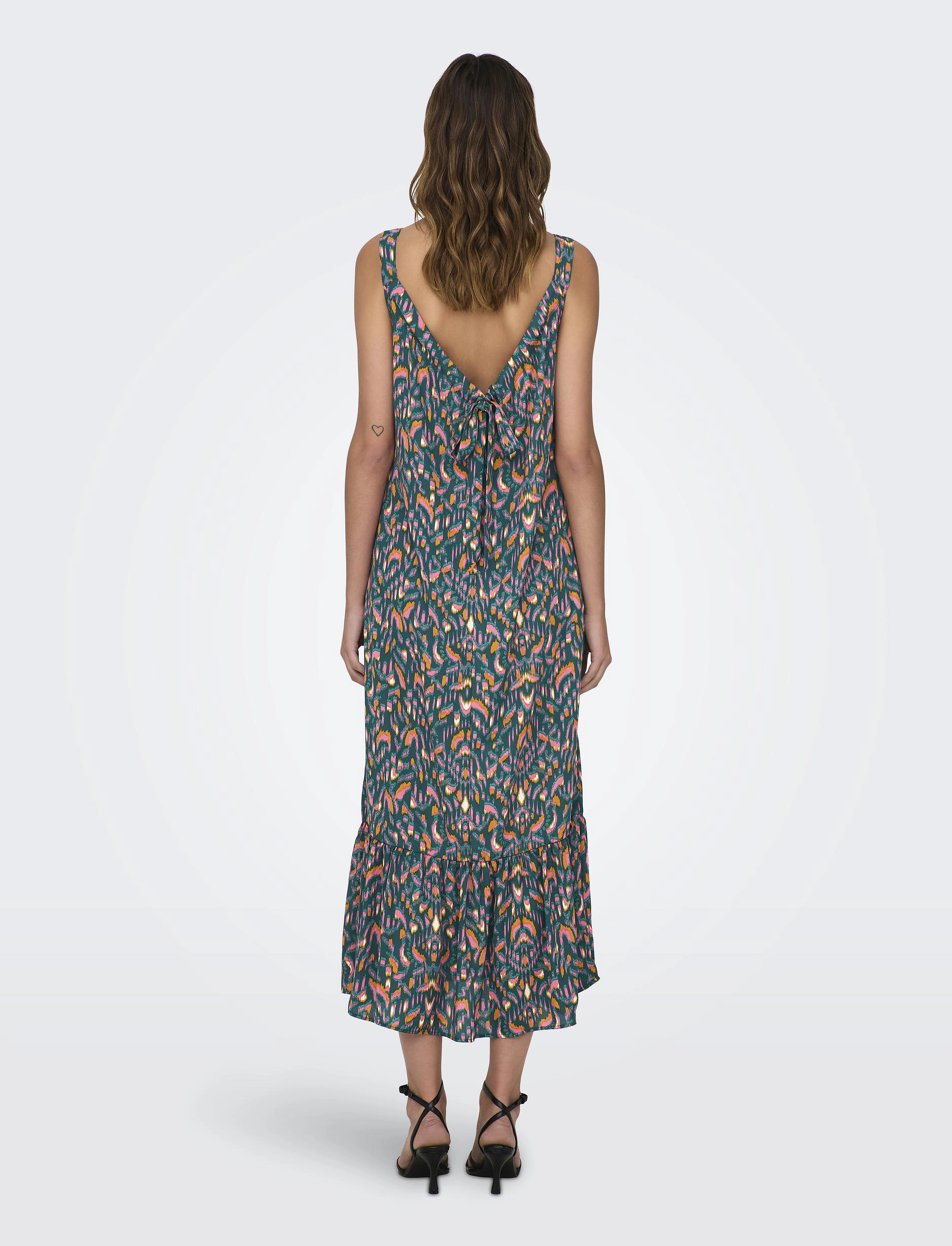 ONLY - ONLALMA LIFE POLY NOEMI LONG DRESS AOP - quetzal green - 3